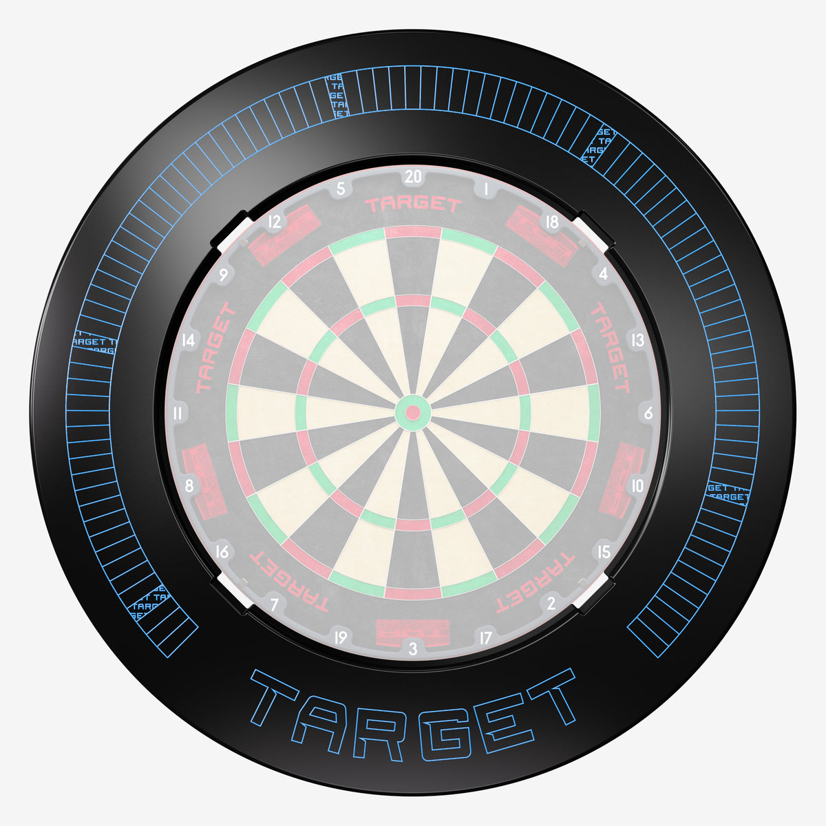 Target Corona Vision Notched Dartboard Surround - Integrated LED Light