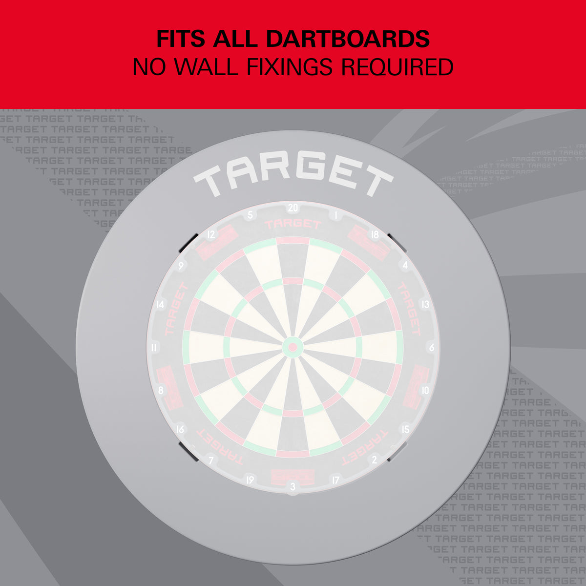Target Grey Notched Dartboard Surround