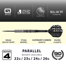 Harrows Dave 'Chizzy' Chisnall Series 4 - 90% Tungsten - Quick Point Darts - 22g 23g 24g 26g