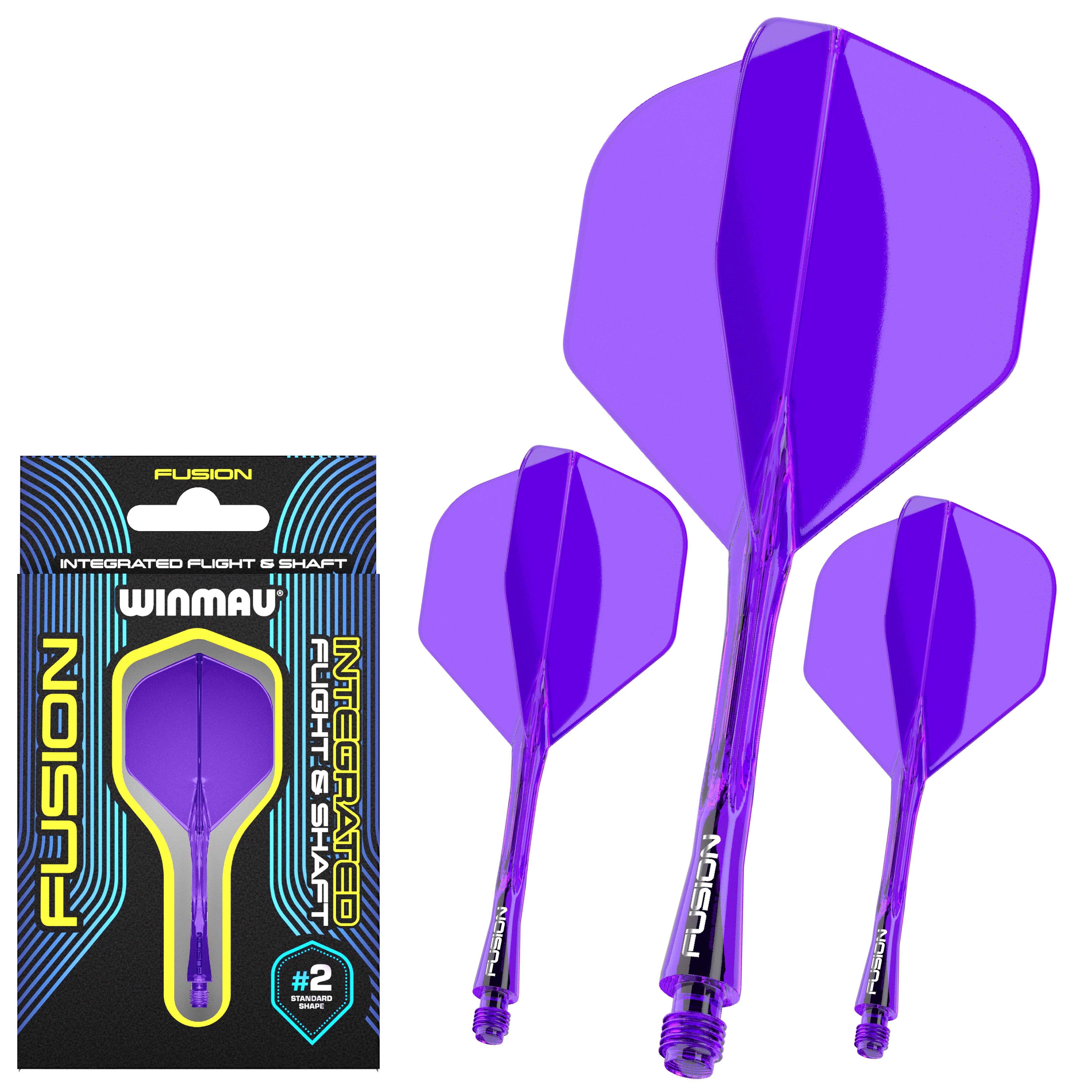 Winmau Fusion Integrated Flight & Shaft System - No2 - Purple