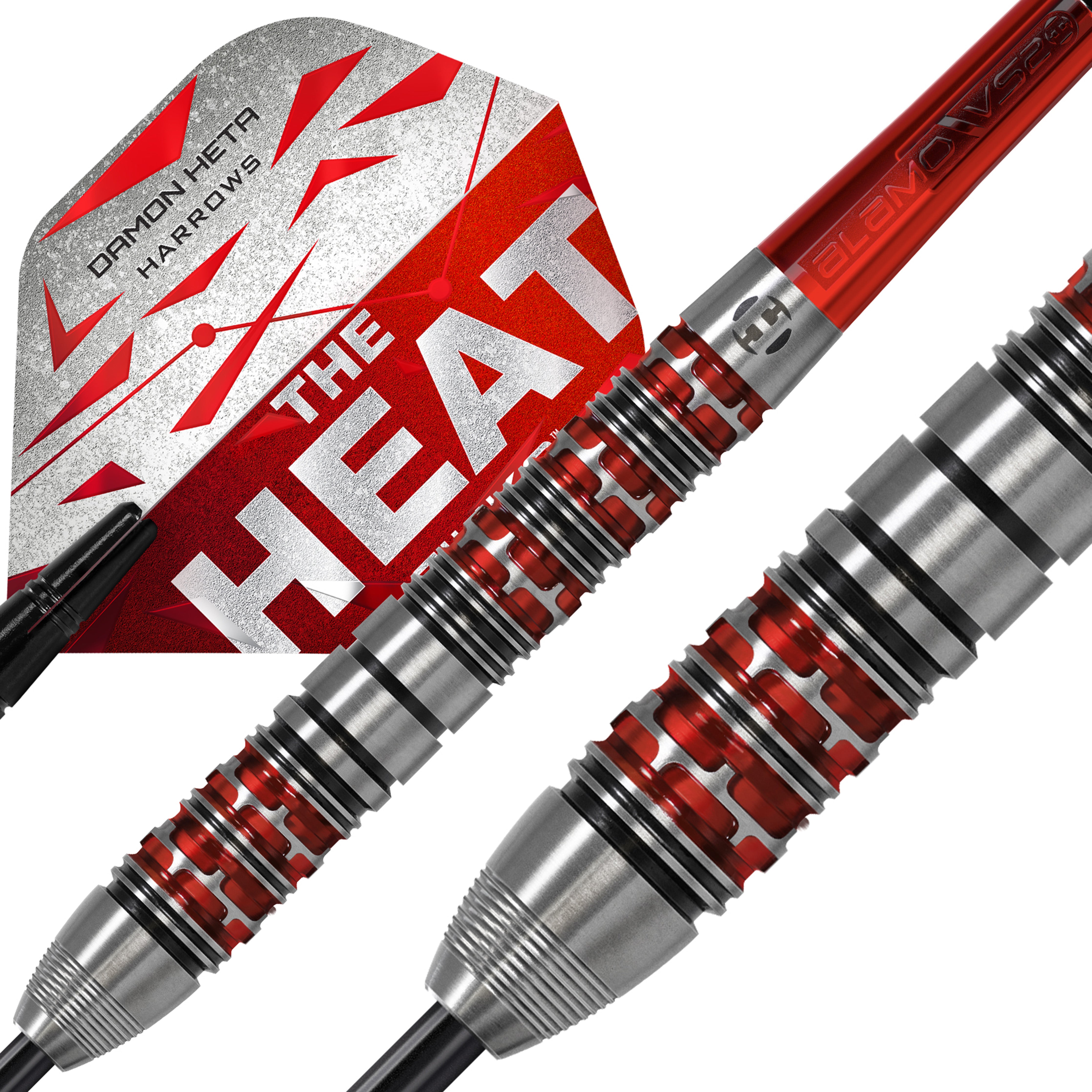 Harrows Damon 'The Heat' Heta Series 3 Steel Tip Darts Set - 90% Tungsten - 21g 23g 25g