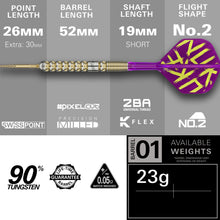 Target Luke Littler G1 Prodigy Steel Tip Darts 2024 - 95% Tungsten - 22g 23g 24g