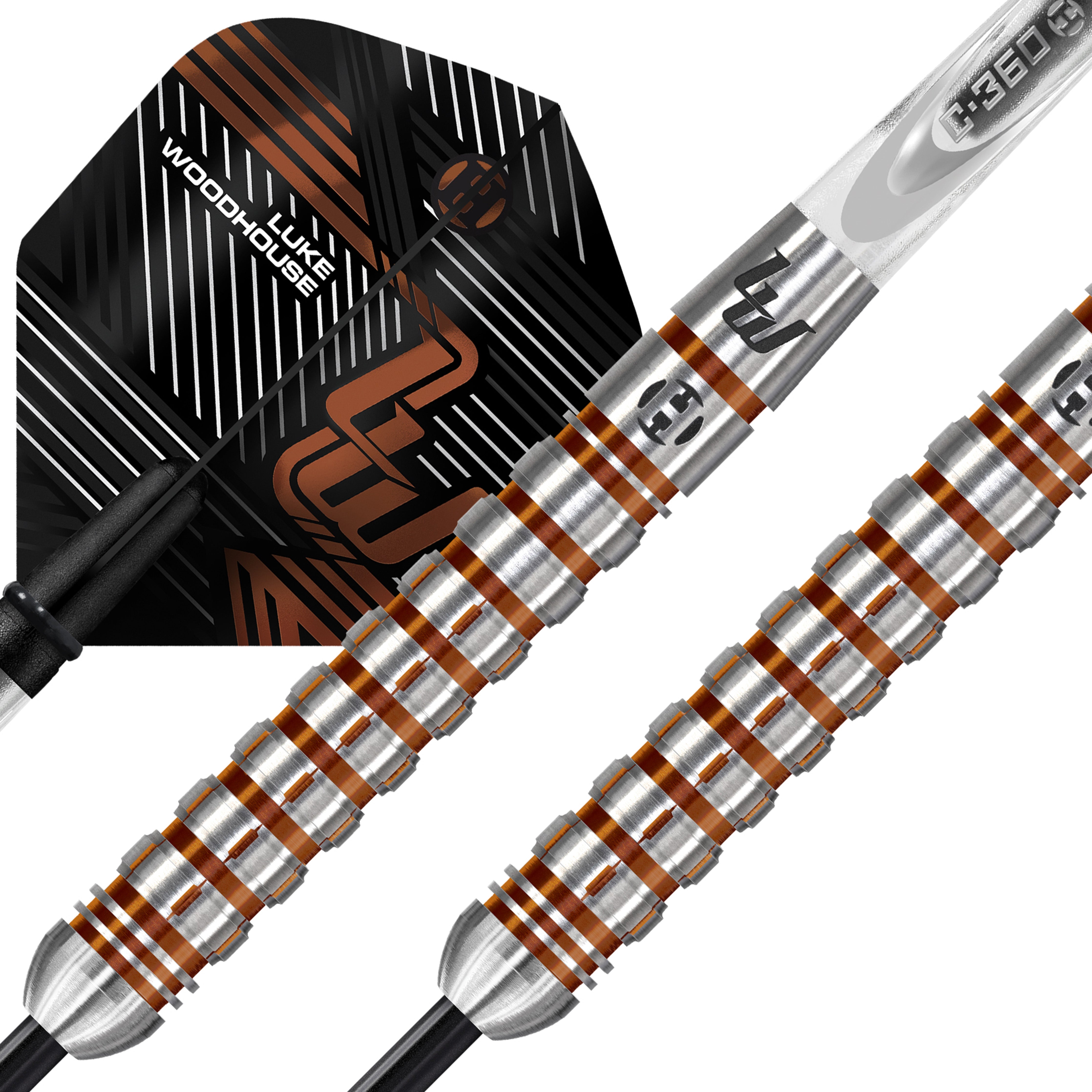 Harrows Luke 'Woody' Woodhouse Series 2 Steel Tip Darts Set - 90% Tungsten - 21g 23g 25g