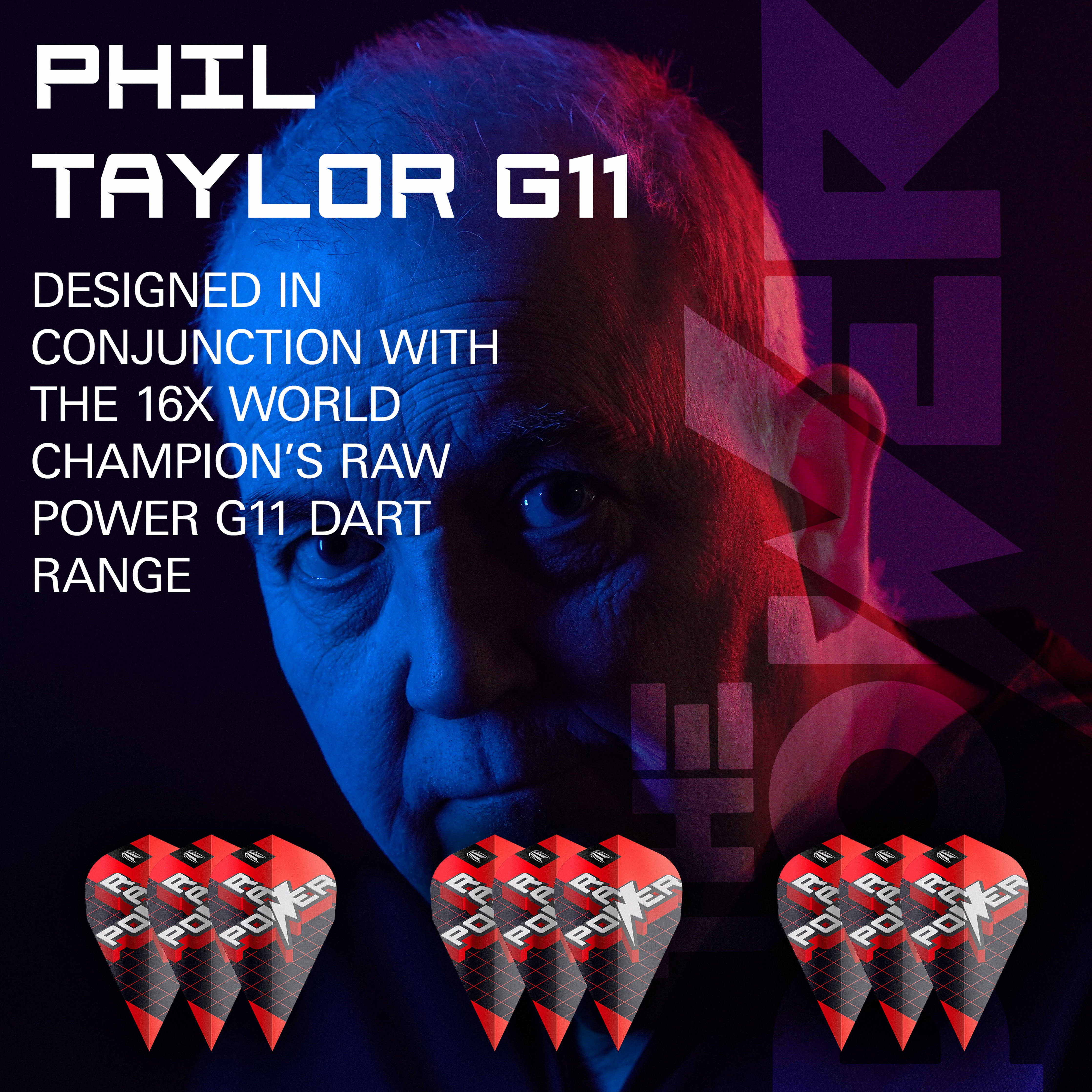 Target Phil 'The Power' Taylor Raw Power G11 Pro.Ultra Dart Flights 2024 - Vapor