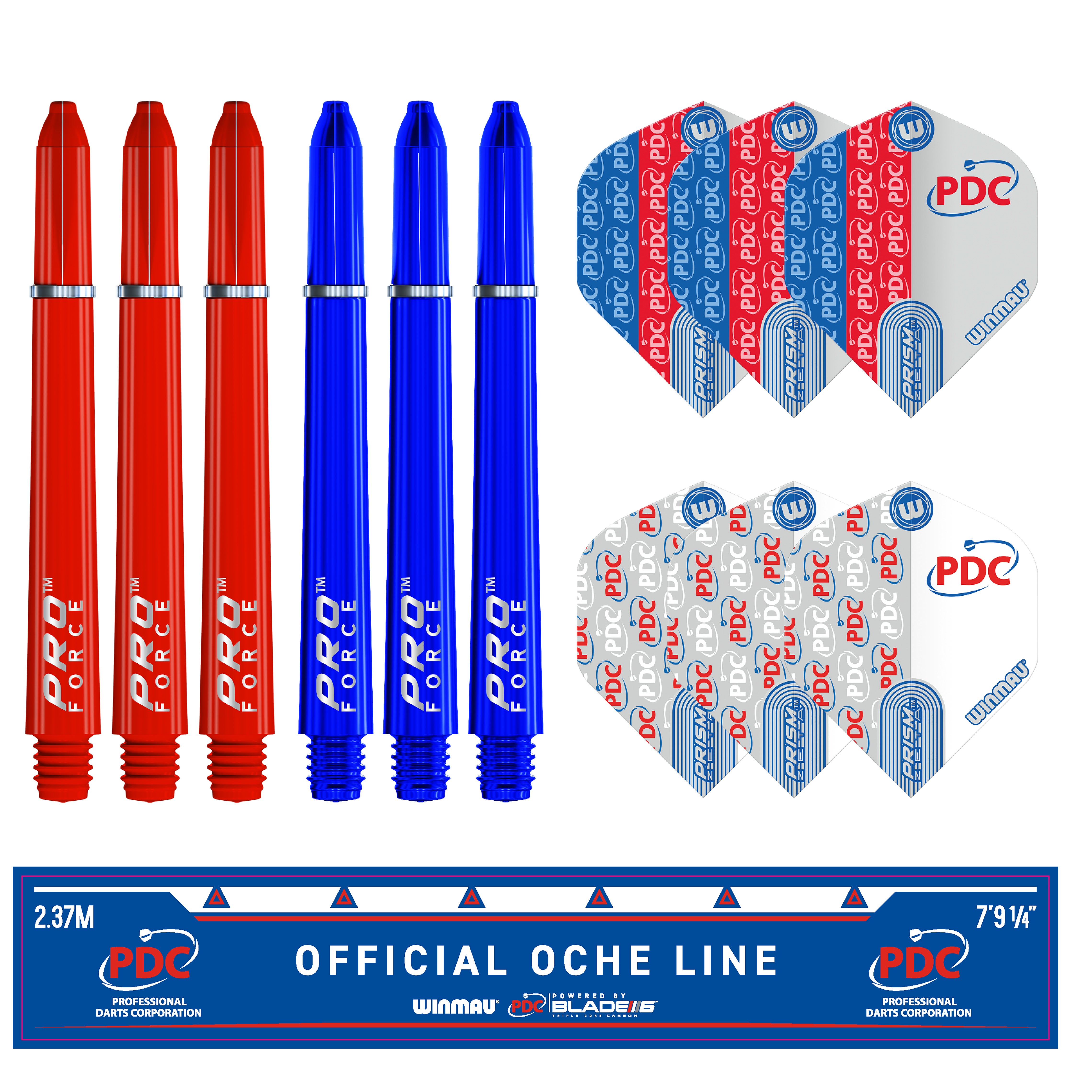 Winmau PDC Surround Set - Blade 6 - 2 Sets of Darts - Oche Line - Checkout Card
