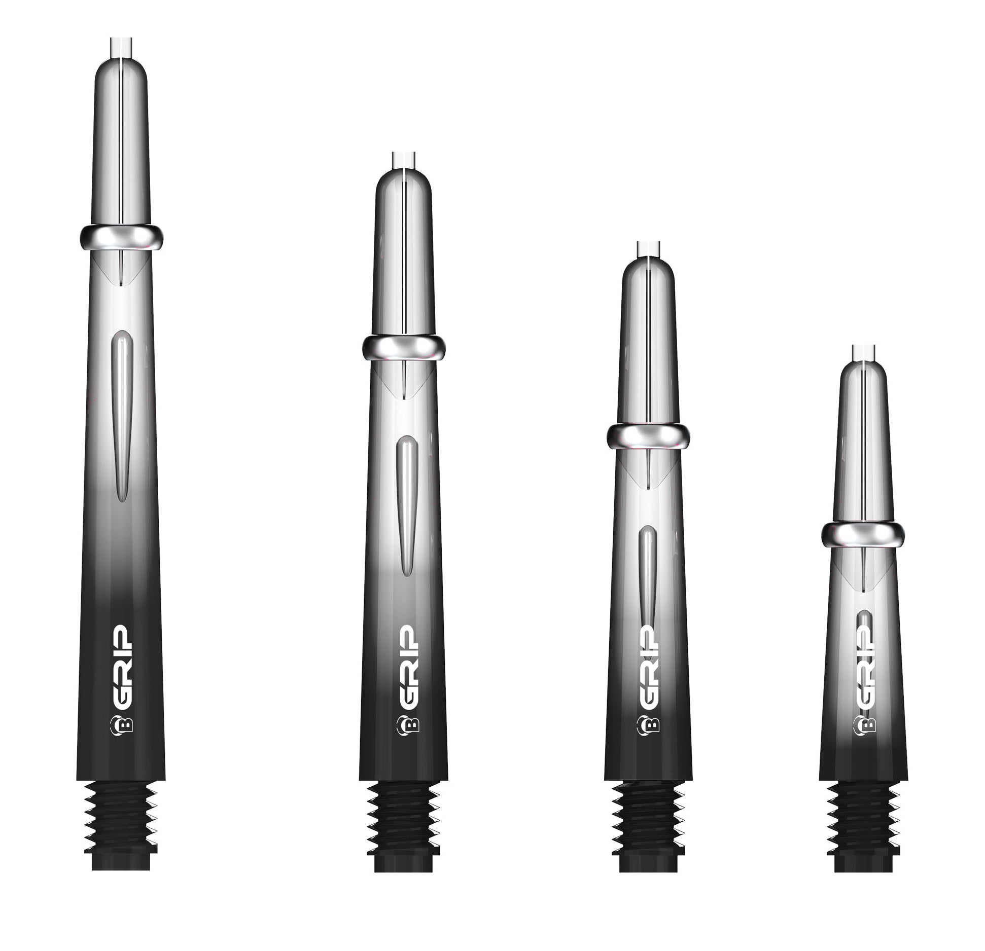 BULL'S B-Grip-2 TTC Dart Shafts - Extra short to Medium - Black