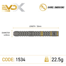 Winmau MVG Evo-X Steel Tip Darts 2025 - 90% Tungsten - 22.5g
