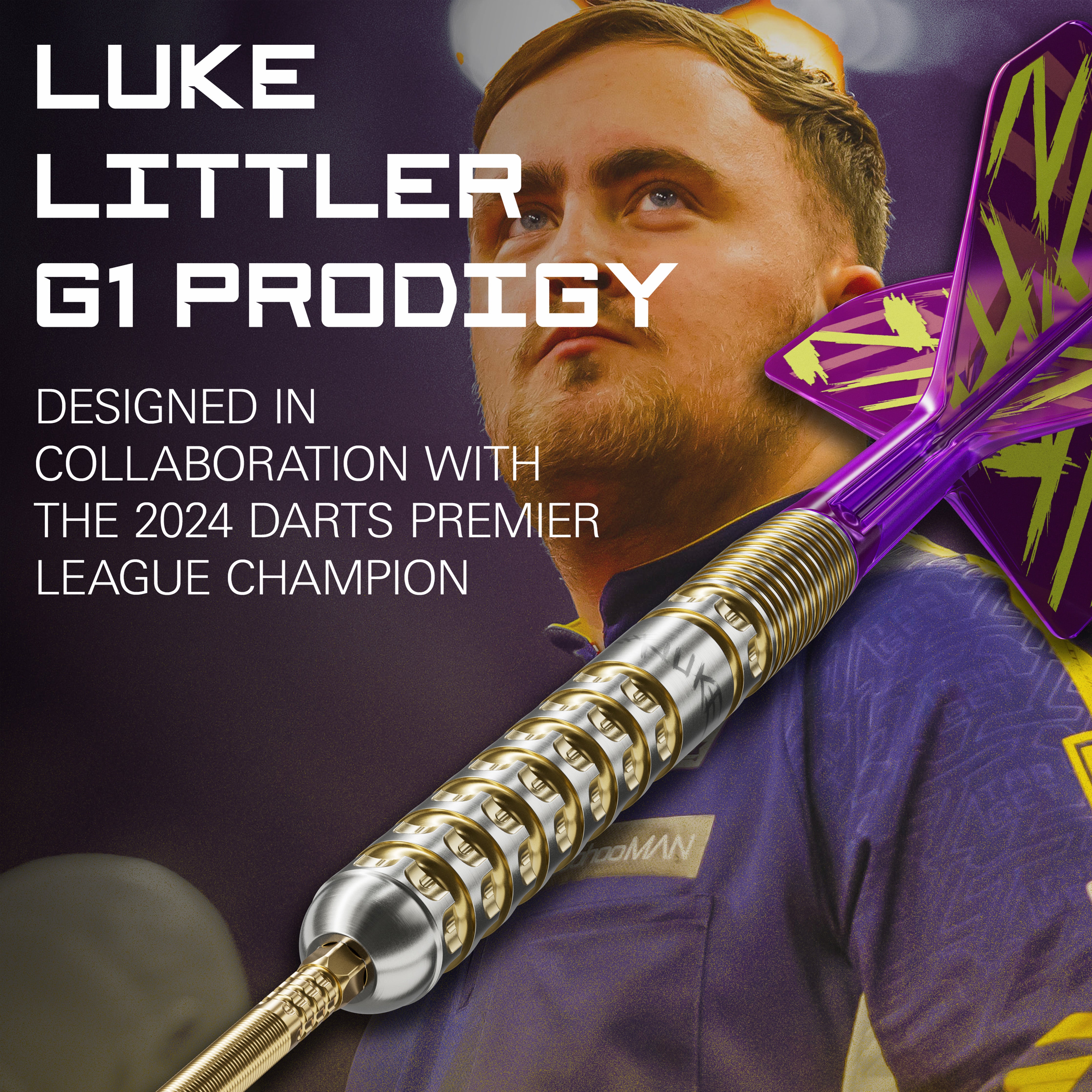 Target Luke Littler G1 Prodigy Steel Tip Darts 2024 - 95% Tungsten - 22g 23g 24g