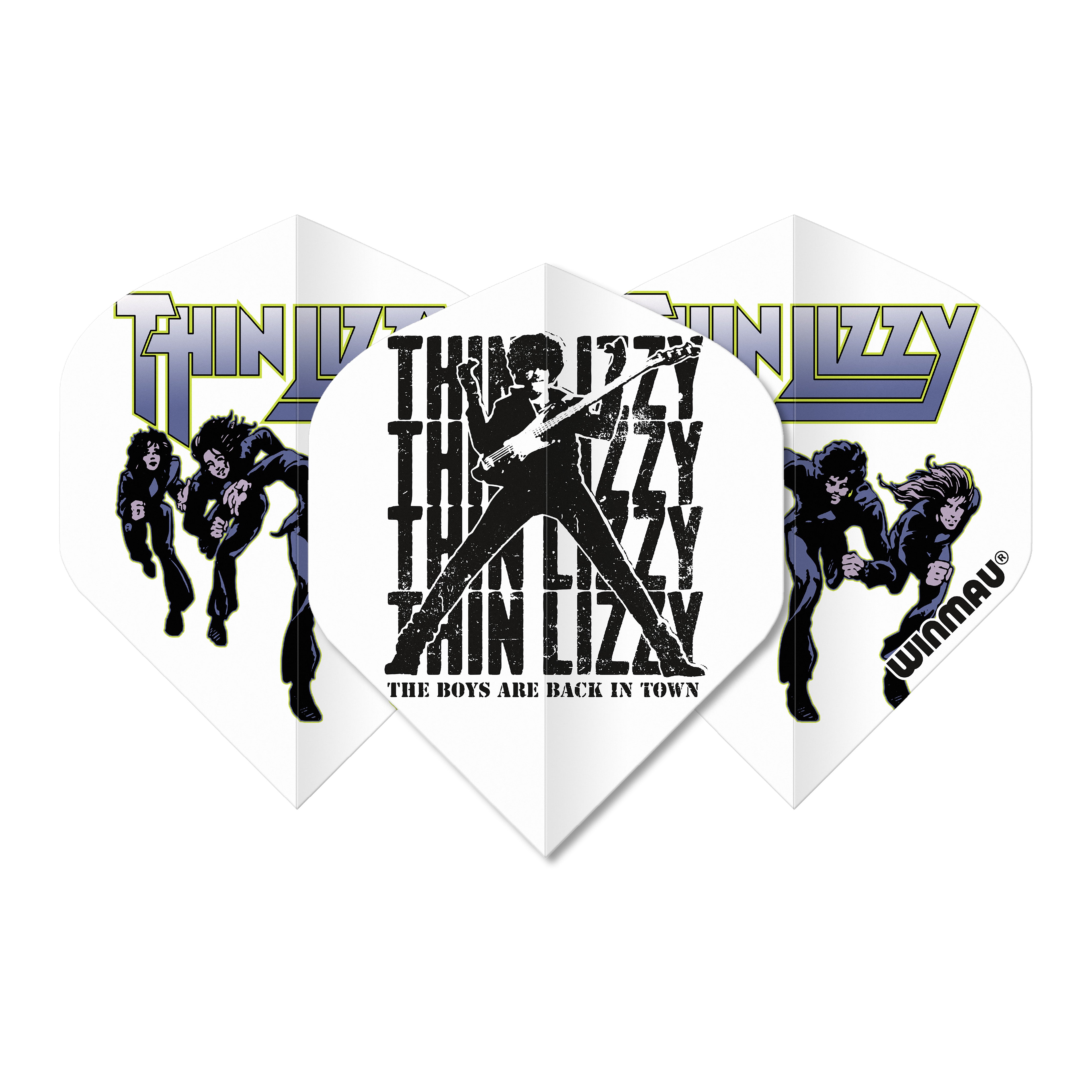 Winmau Rock Legends - Thin Lizzy - The Boys Are Back In Town - White Dart Flights