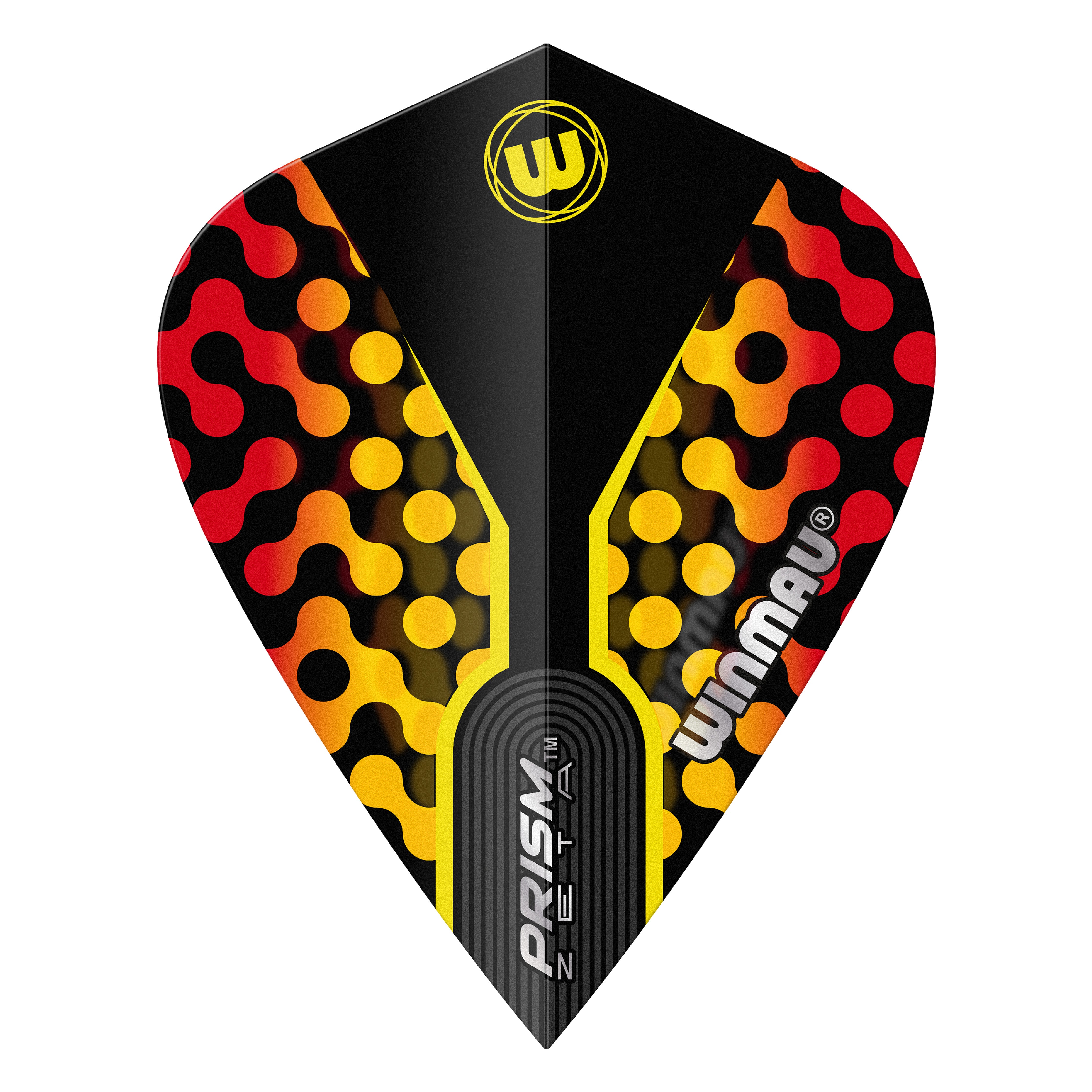 Winmau Prism Zeta - Black, Red & Yellow - Kite Shape Dart Flights