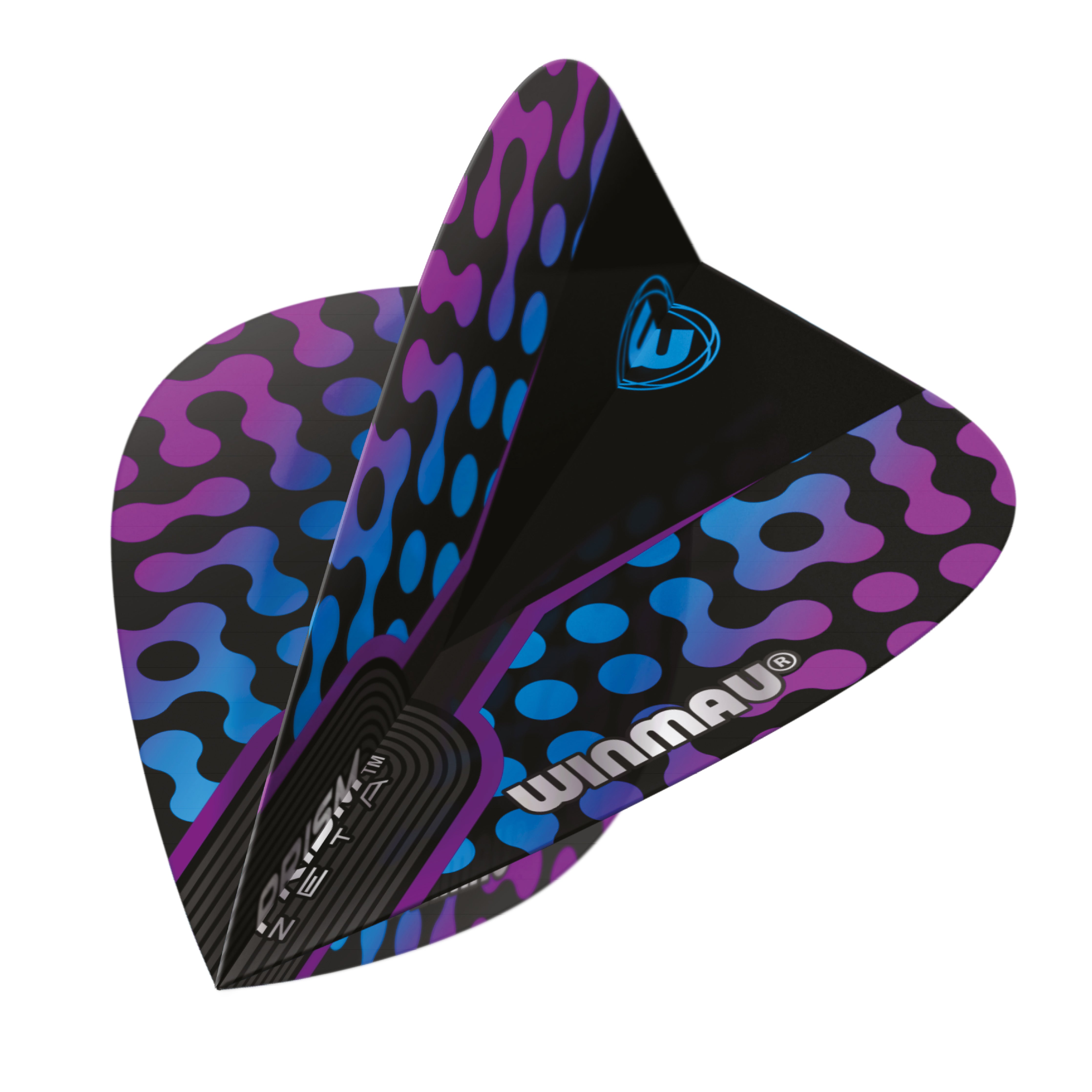 Winmau Prism Zeta - Black, Blue & Purple - Kite Shape Dart Flights