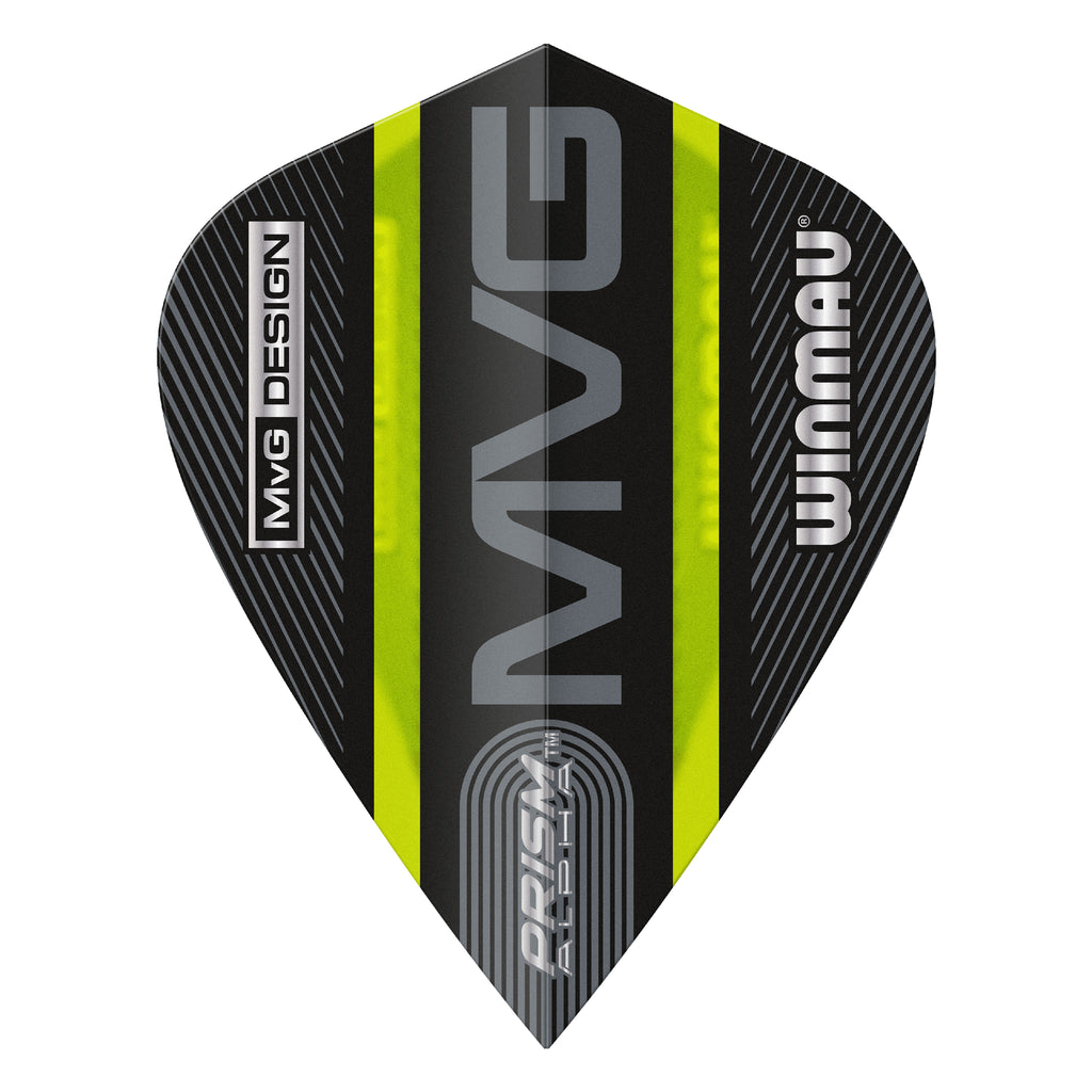 WINMAU MvG Michael Van Gerwen Prism Delta Nero e Verde Voli Extra Freccette - 1 Set per Pacchetto (3 voli in Totale WINMAU MvG Michael Van Gerwen Prism Delta Nero e Verde Voli Extra Freccette - 1 Set per Pacchetto (3 voli in Totale