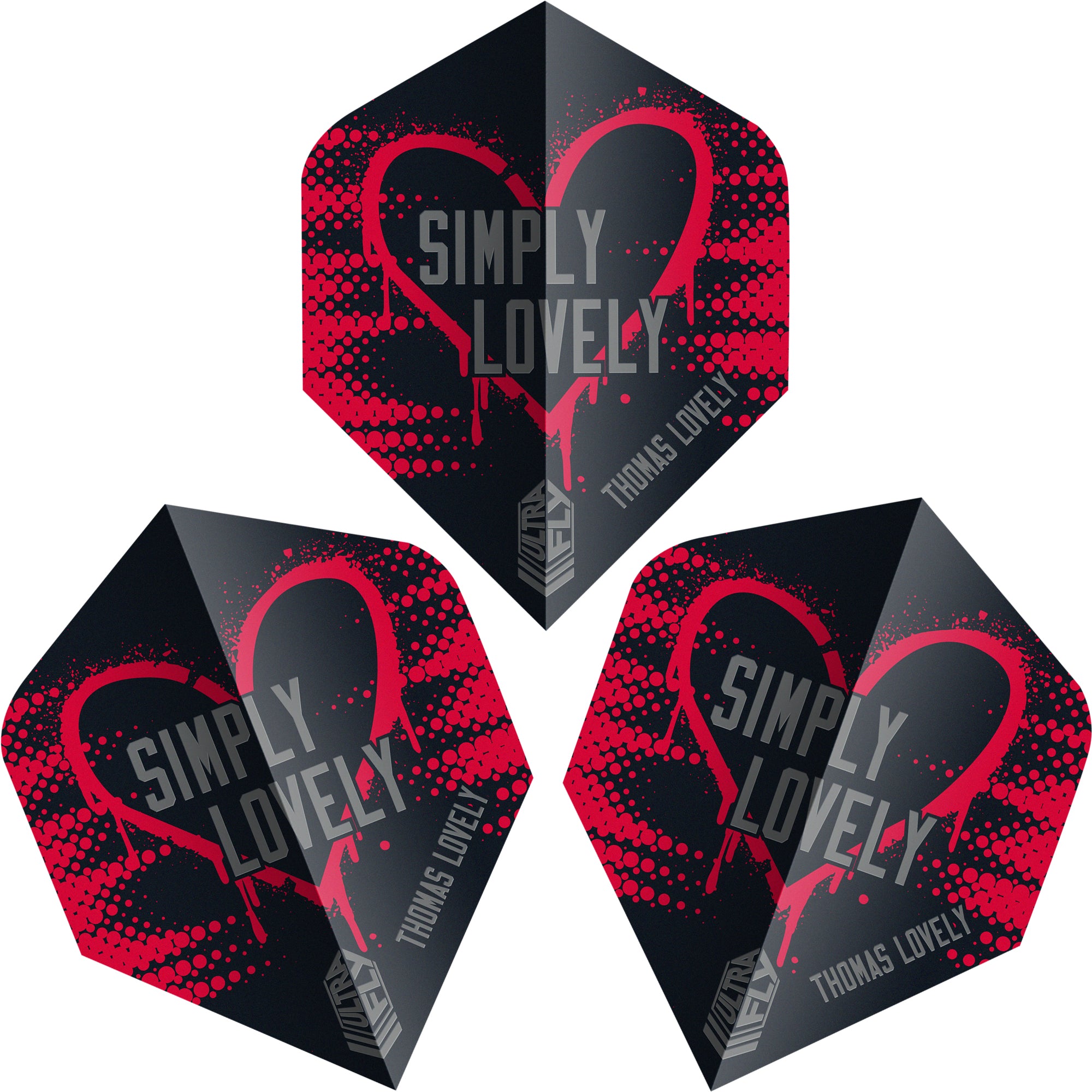 Unicorn Ultrafly.100 - Thomas Lovely Dart Flights - Plus Shape