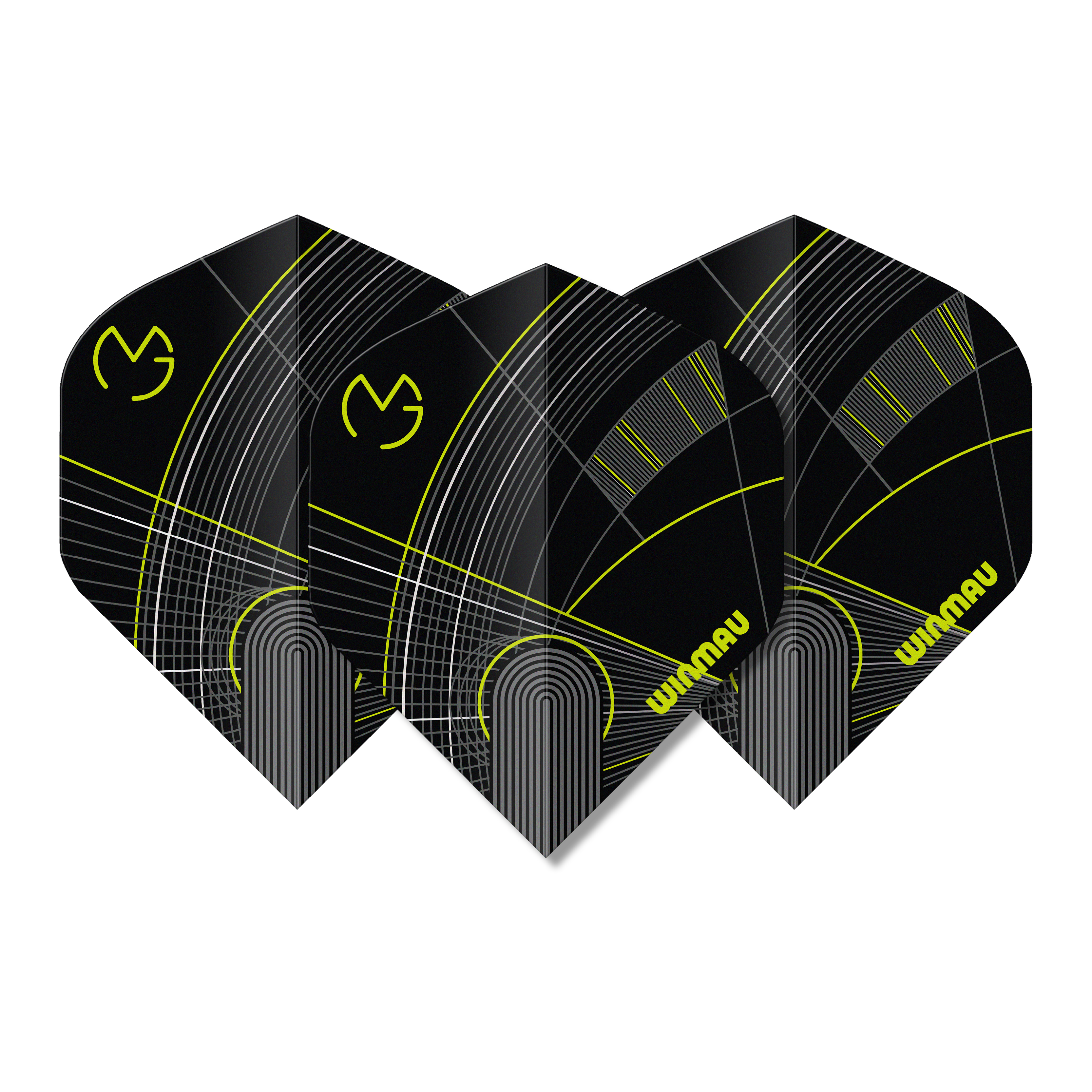 Winmau Michael Van Gerwen - MvG - Prism Delta - MVG -Green/Black Premium Standard Dart Flights