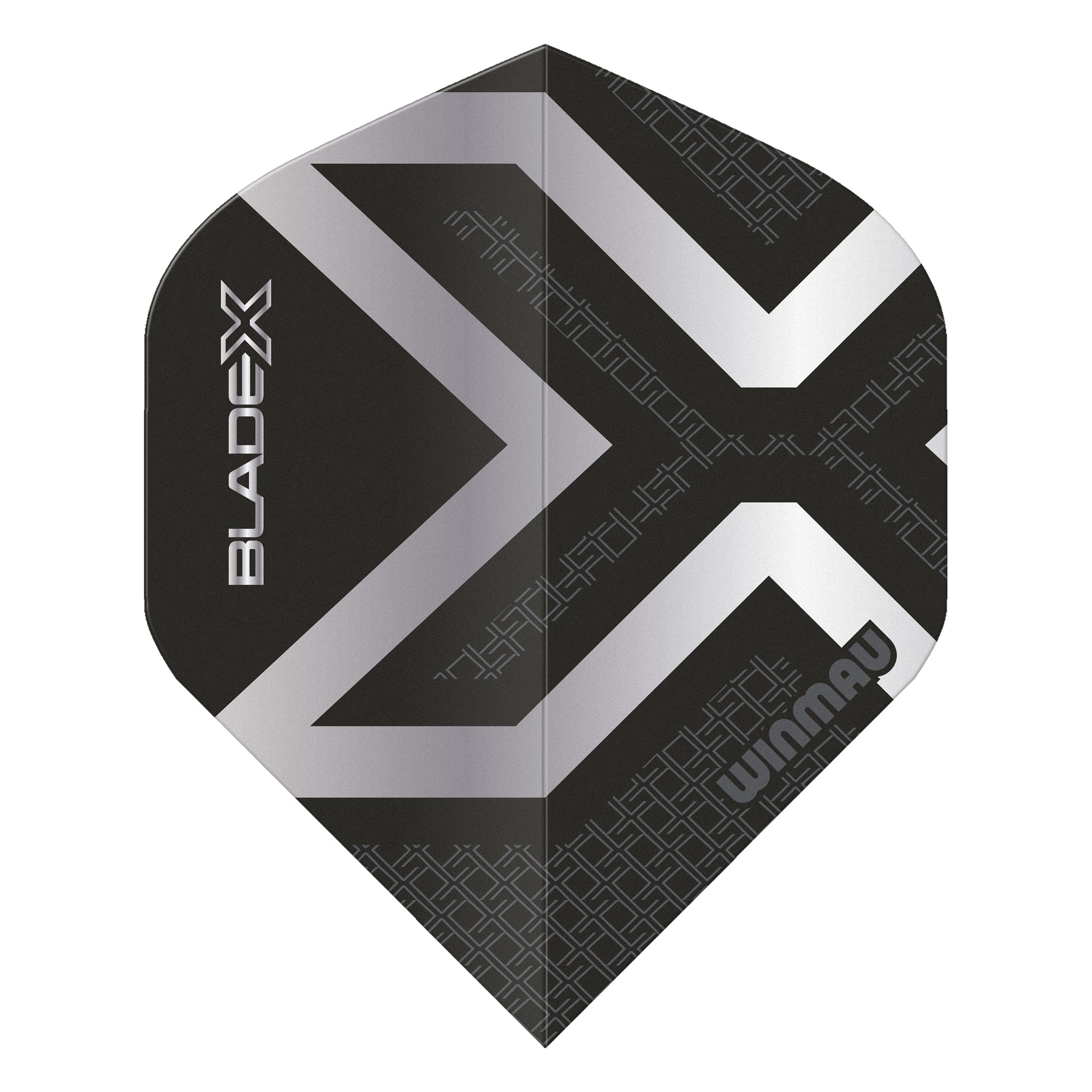 Winmau Blade X Prism Delta Dart Flights - Metallic Black & Silver