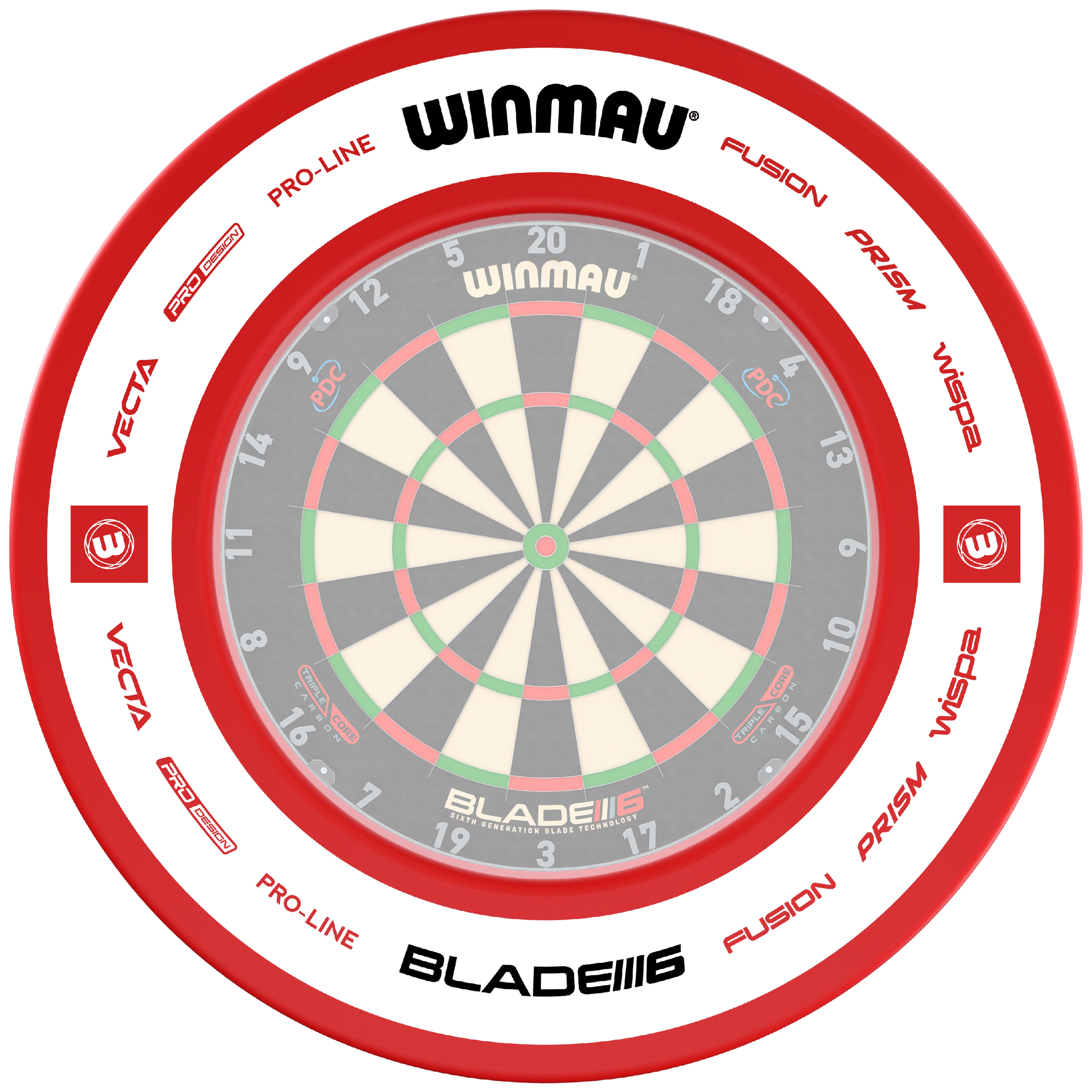 Winmau Pro Line 2.0 Red Dartboard Surround