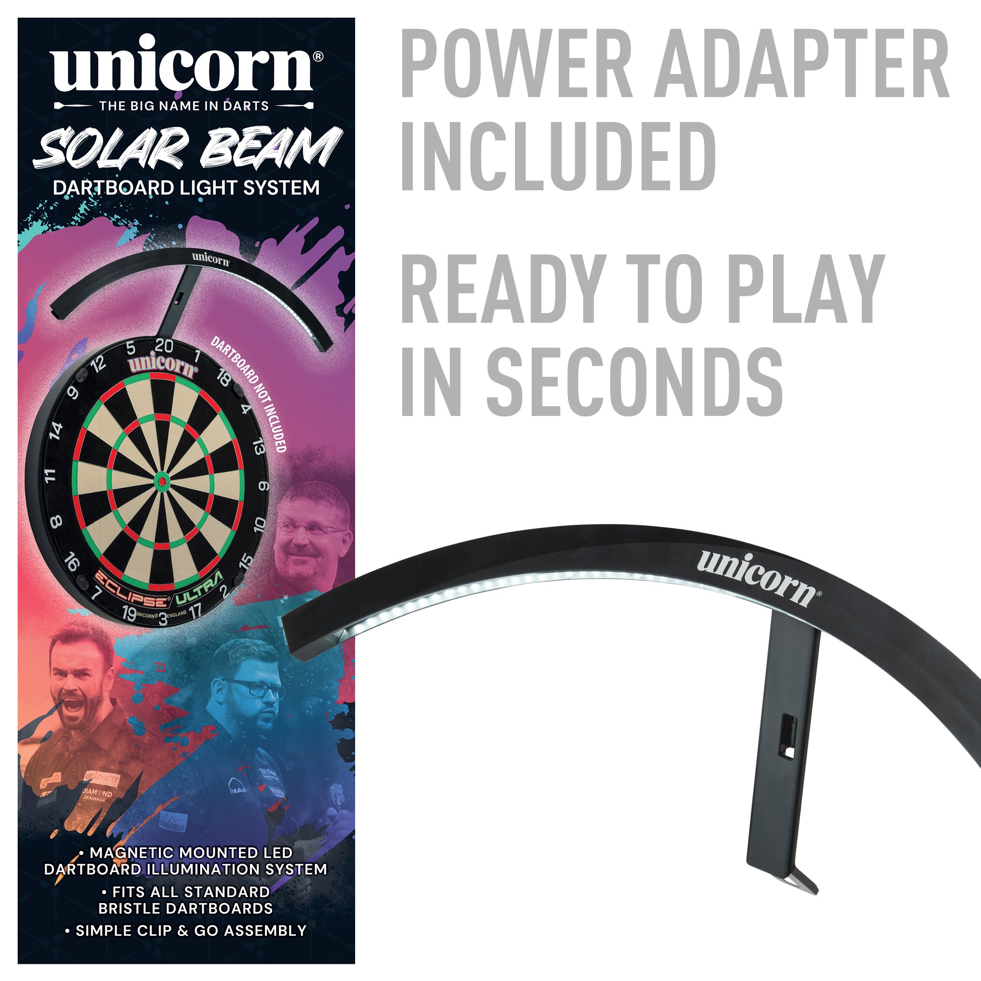 Unicorn Solar Beam Lighting Dartboard System