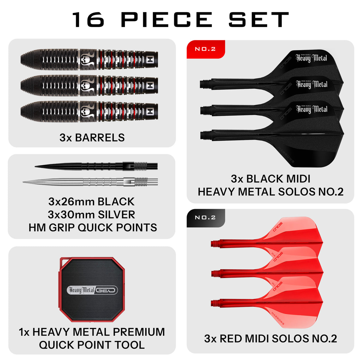 Harrows Ryan Searle Geo - 90% Tungsten Quick Points Darts - 22g - 32g