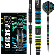 Red Dragon Dragonfly 95 Black Tapered Steel Tip Darts - 95% Tungsten - 23g 25g