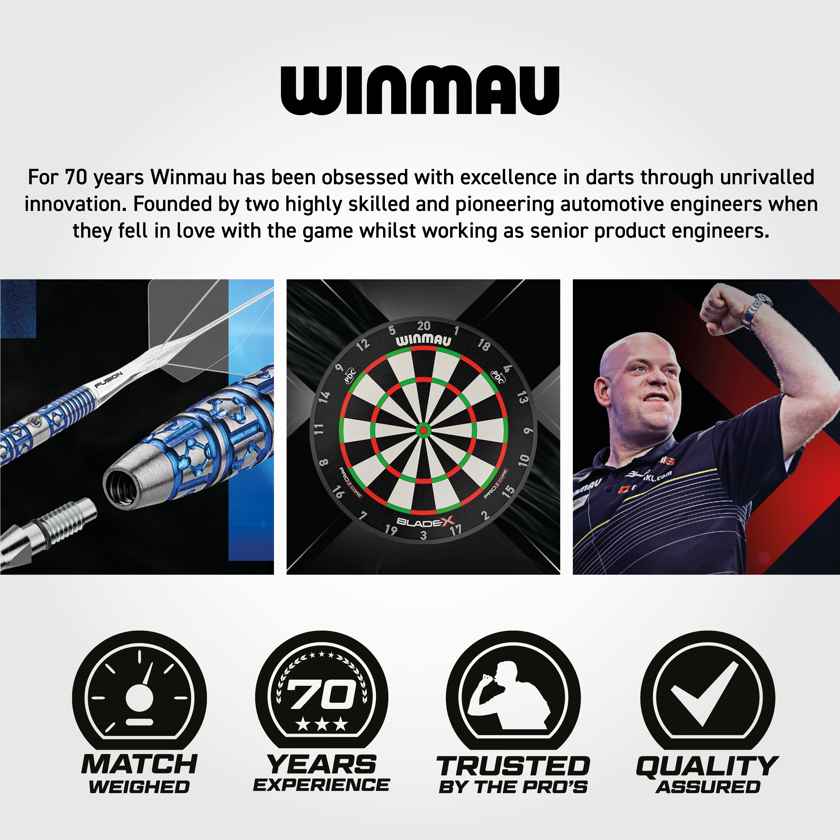 Winmau Pro-Zone Blade X PVC Dart Mat with Integrated Oche