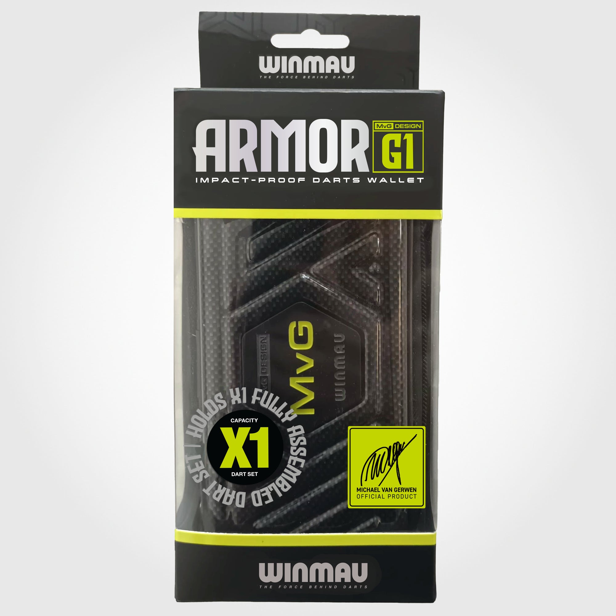 Winmau Armor MvG Design G1 Dart Wallet - Black & Green