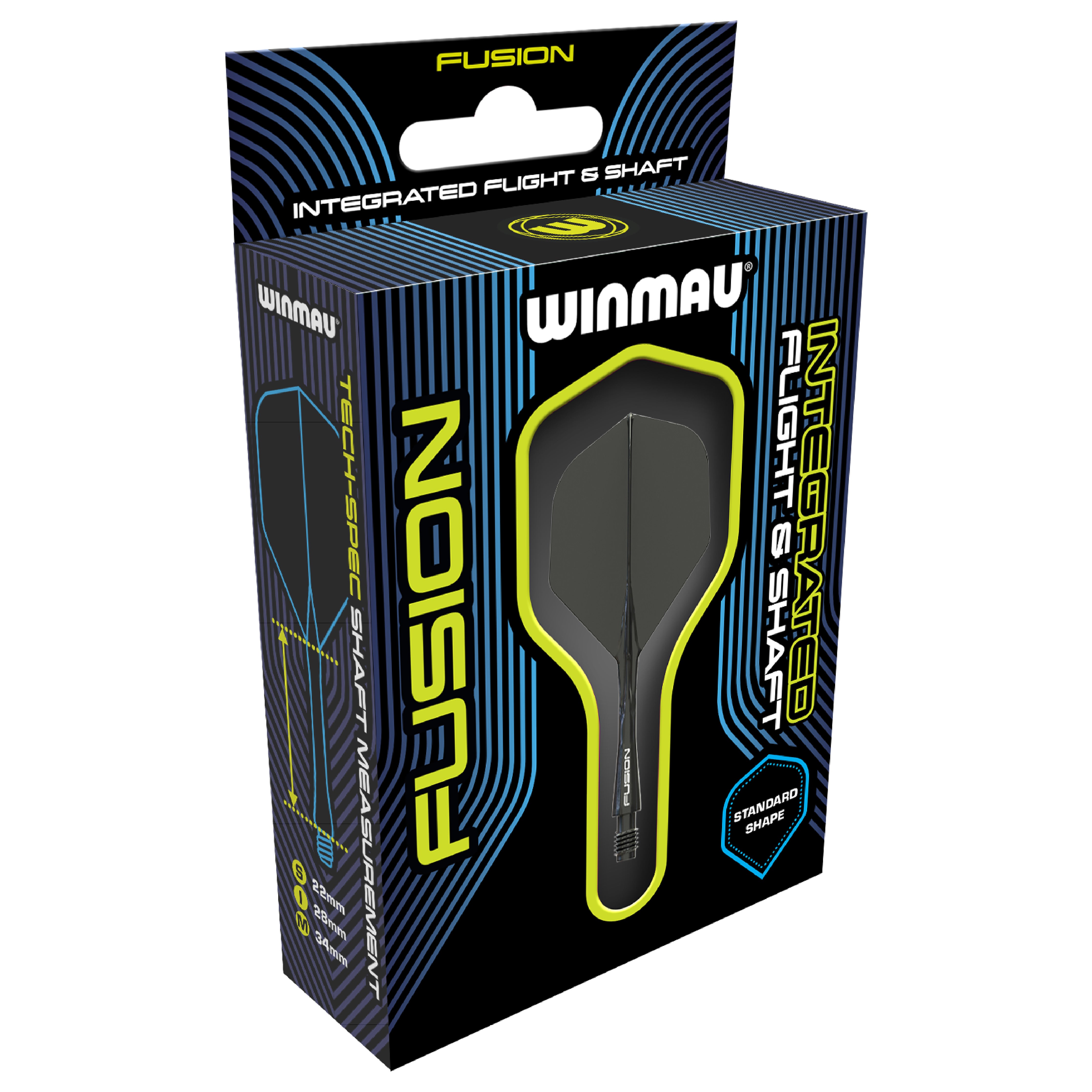 Winmau Fusion Integrated Flight & Shaft - Black