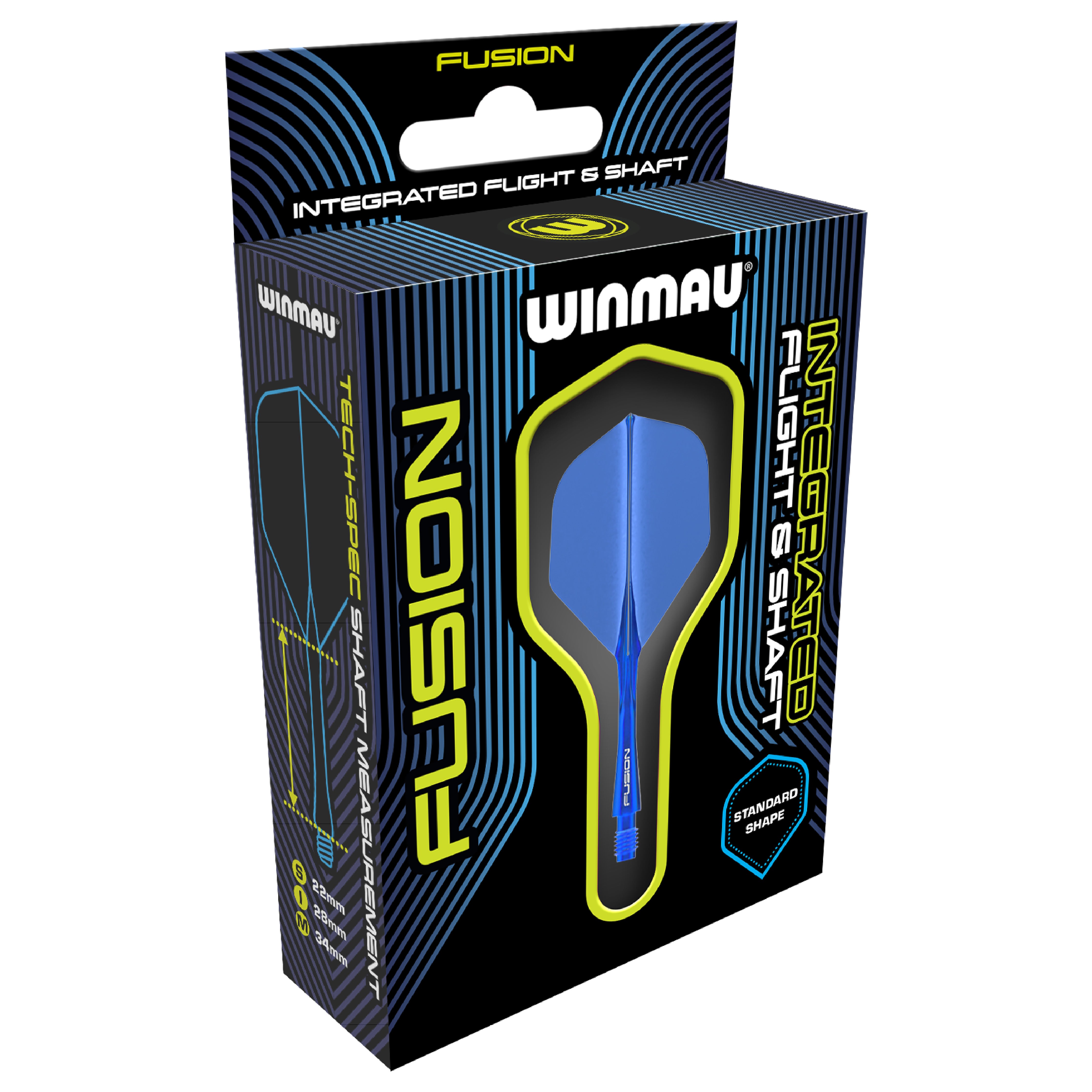 Winmau Fusion Integrated Flight & Shaft - Azure Blue