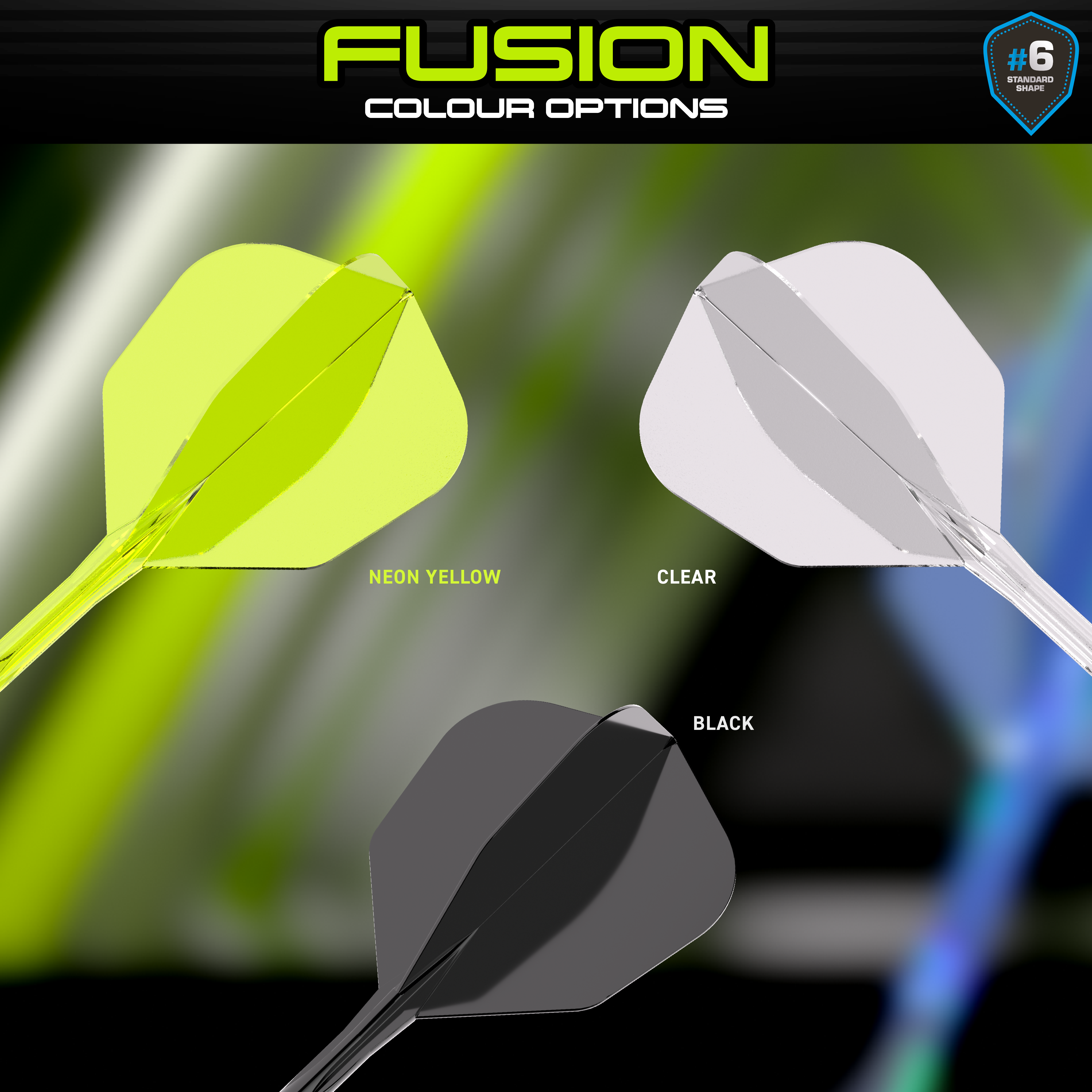 Winmau Fusion Integrated Flight & Shaft System - No6 - Yellow
