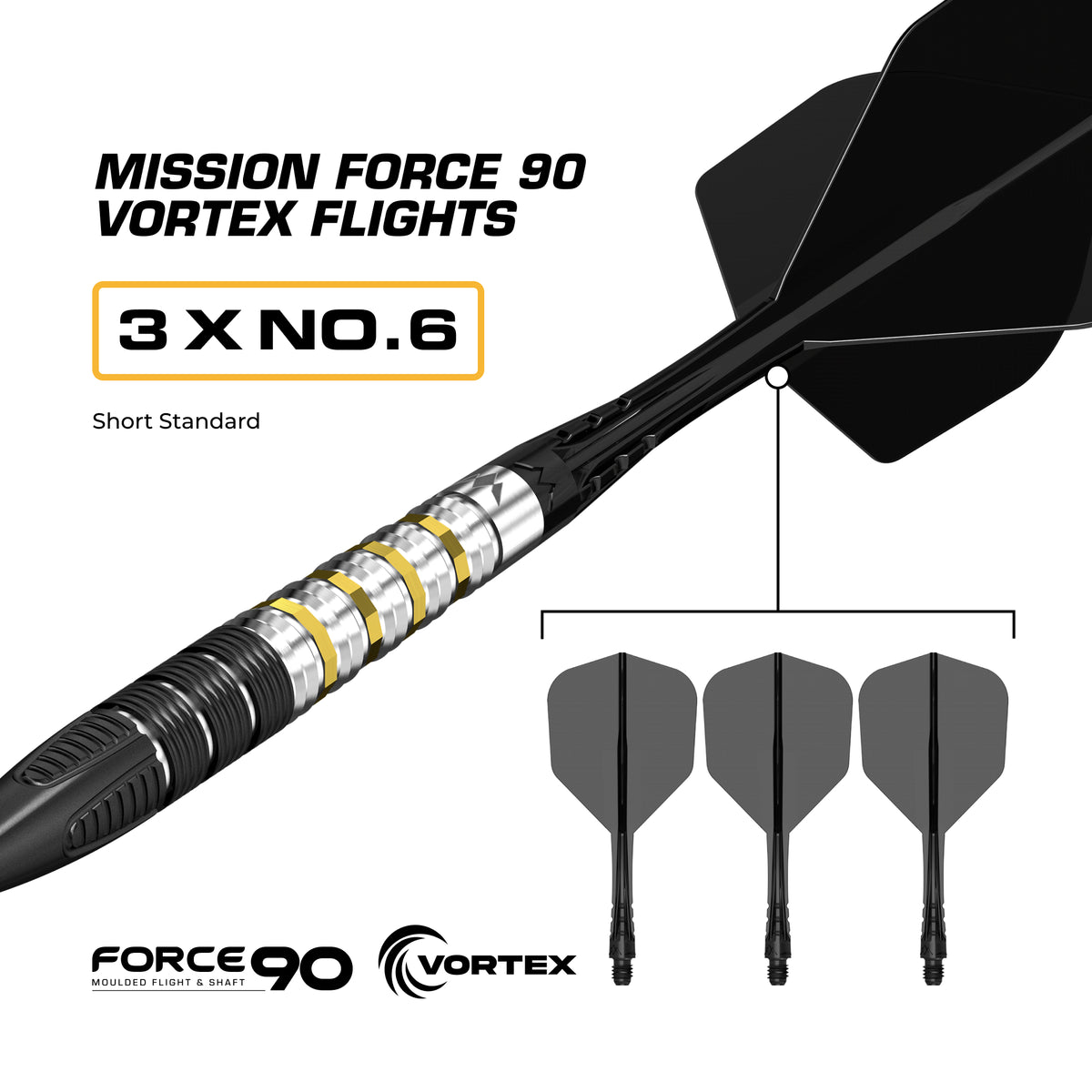 Mission Astro R2.5 - 95% Tungsten Steel Tip Darts - 22g 24g