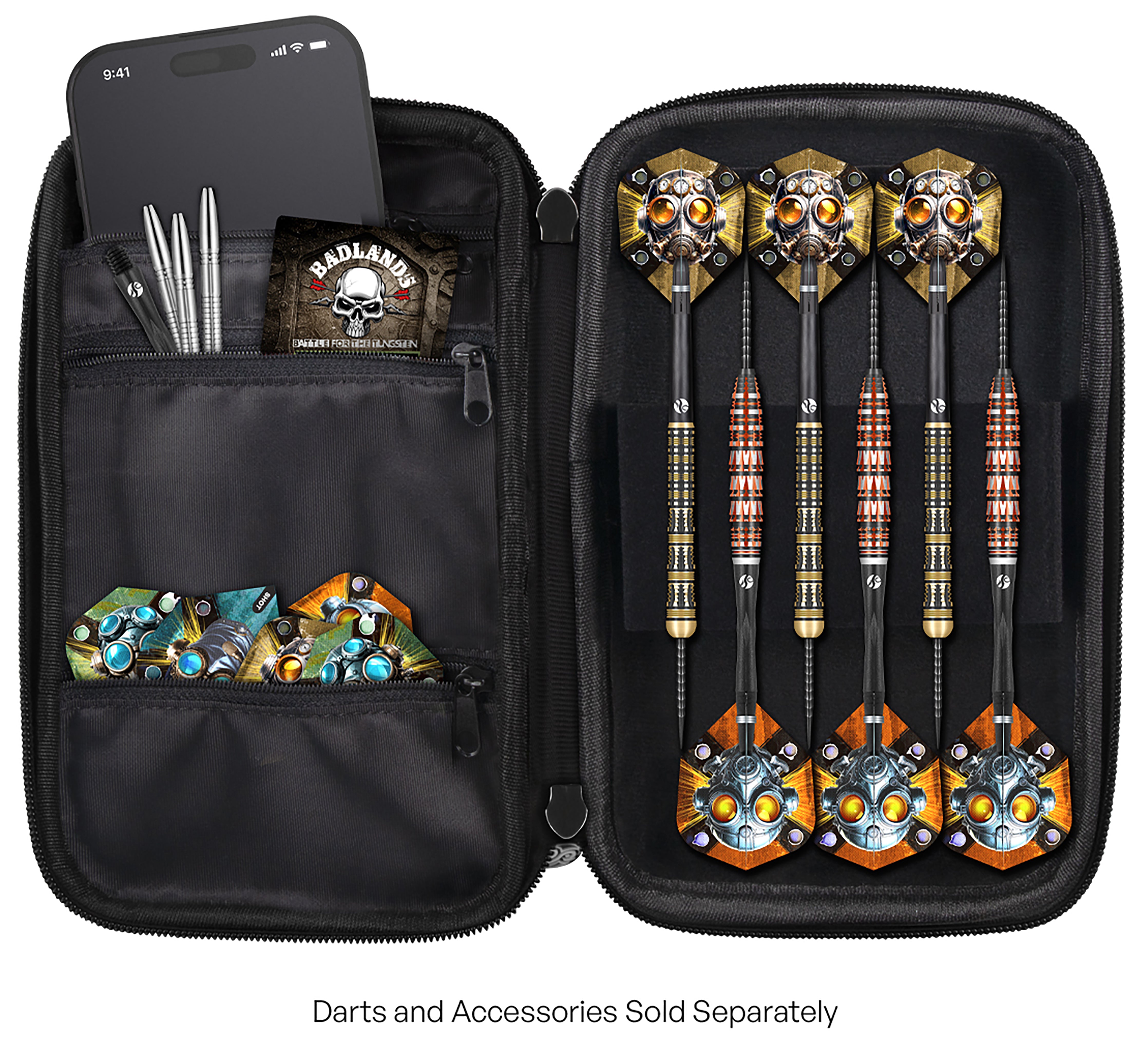 Shot Badlands Tactical Dart Case - Two Set Dart Wallet - Green