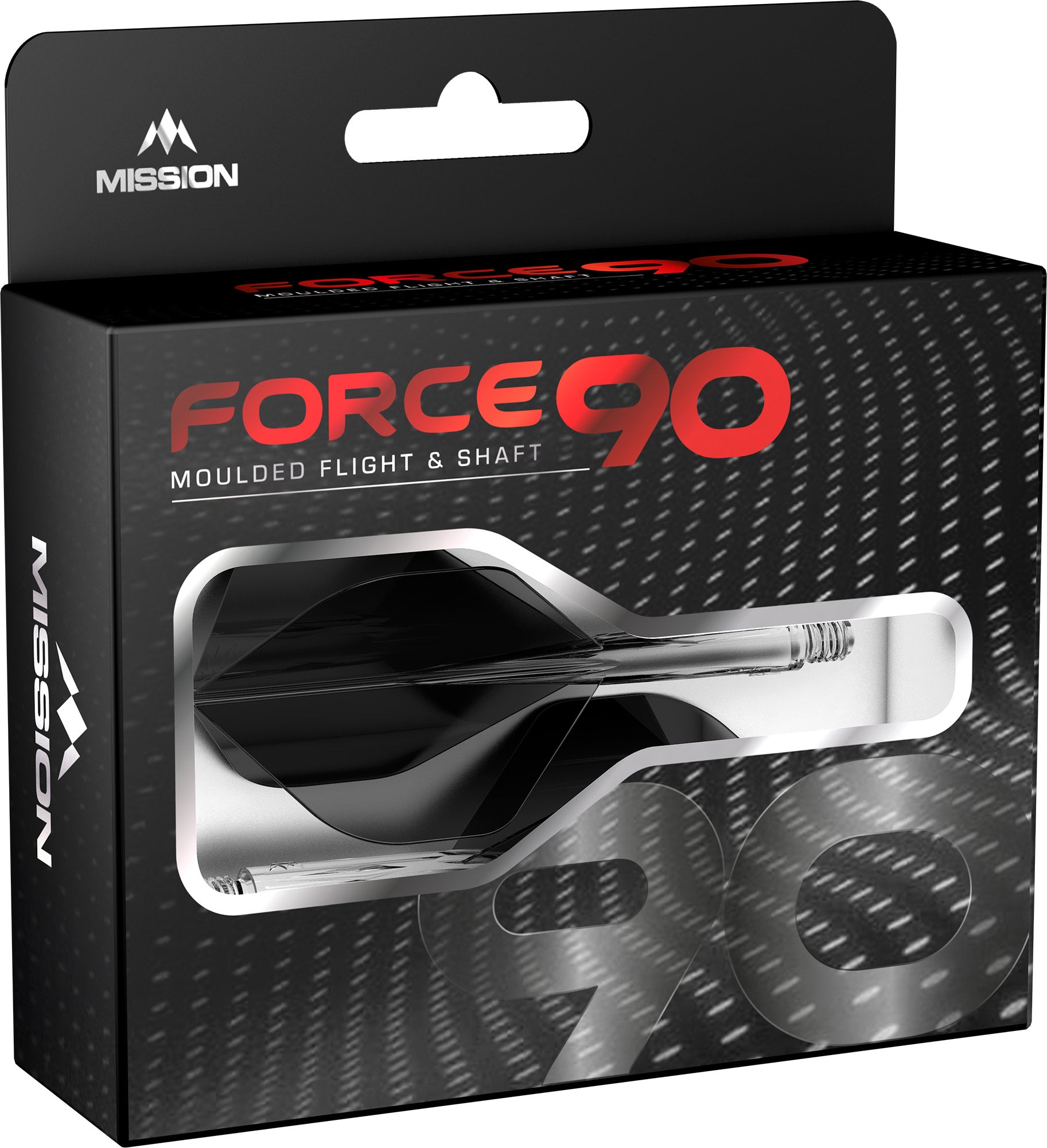 Mission Force 90 - Moulded Flight & Shaft System - Standard No6 - Gradient - Transparent Black.