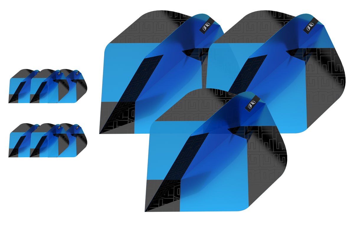 Target Tag Dart Flights Blue & Black 3 Sets No.2 No.6 TenX 20