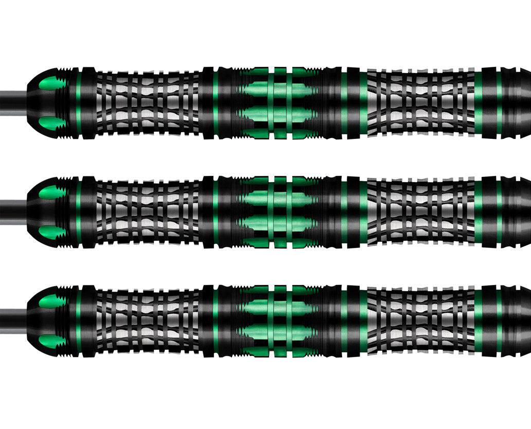 Shot AI Cyberpunk Steel Tip Dart Set - 90% Tungsten Barrels - 23g 24g 25g