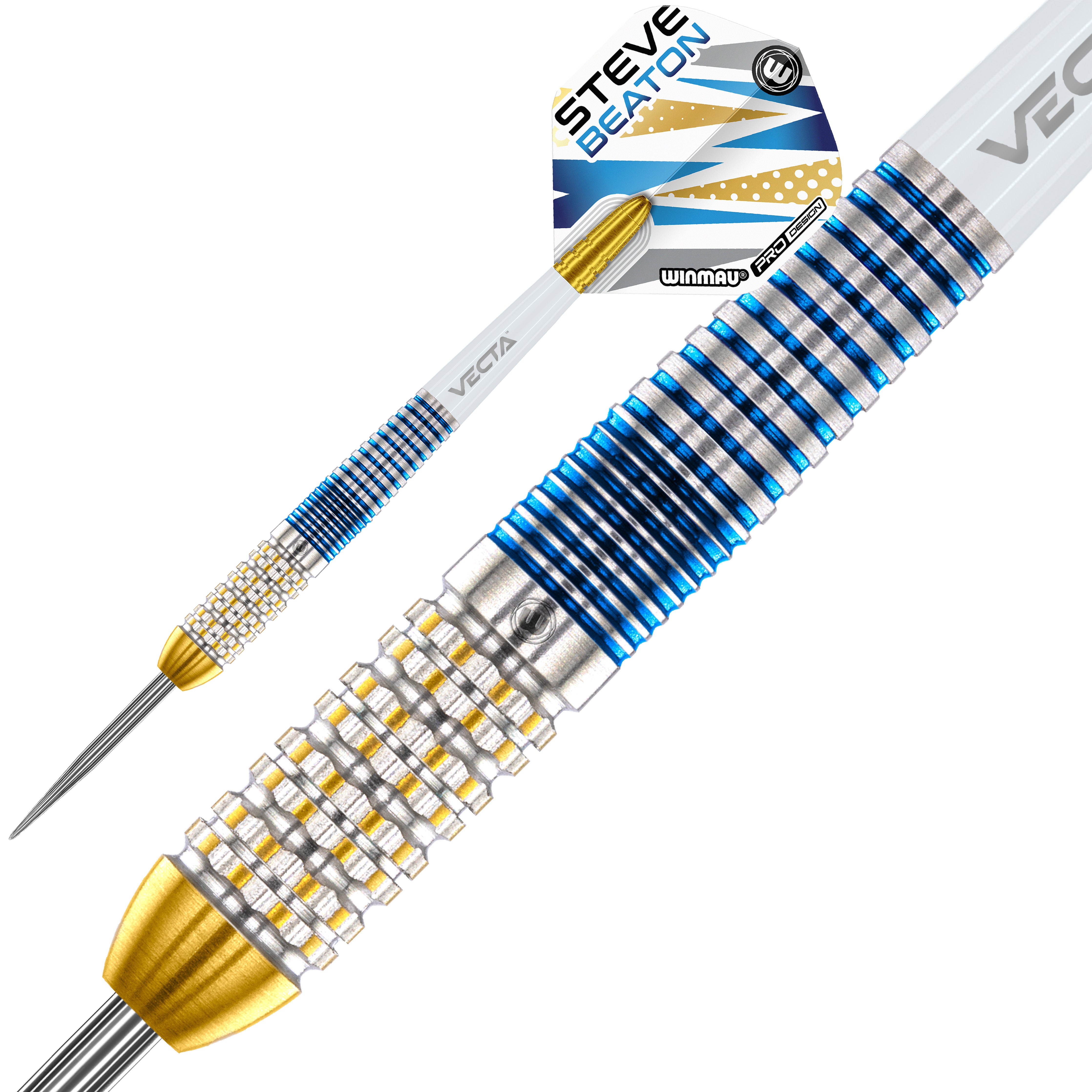 Winmau Steve 'The Bronzed Adonis' Beaton Legacy Edition Steel Tip Darts - 90% Tungsten - 22g 24g
