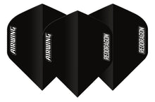 Red Dragon Airwing Moulded Flights - Black - Standard Dart Flights