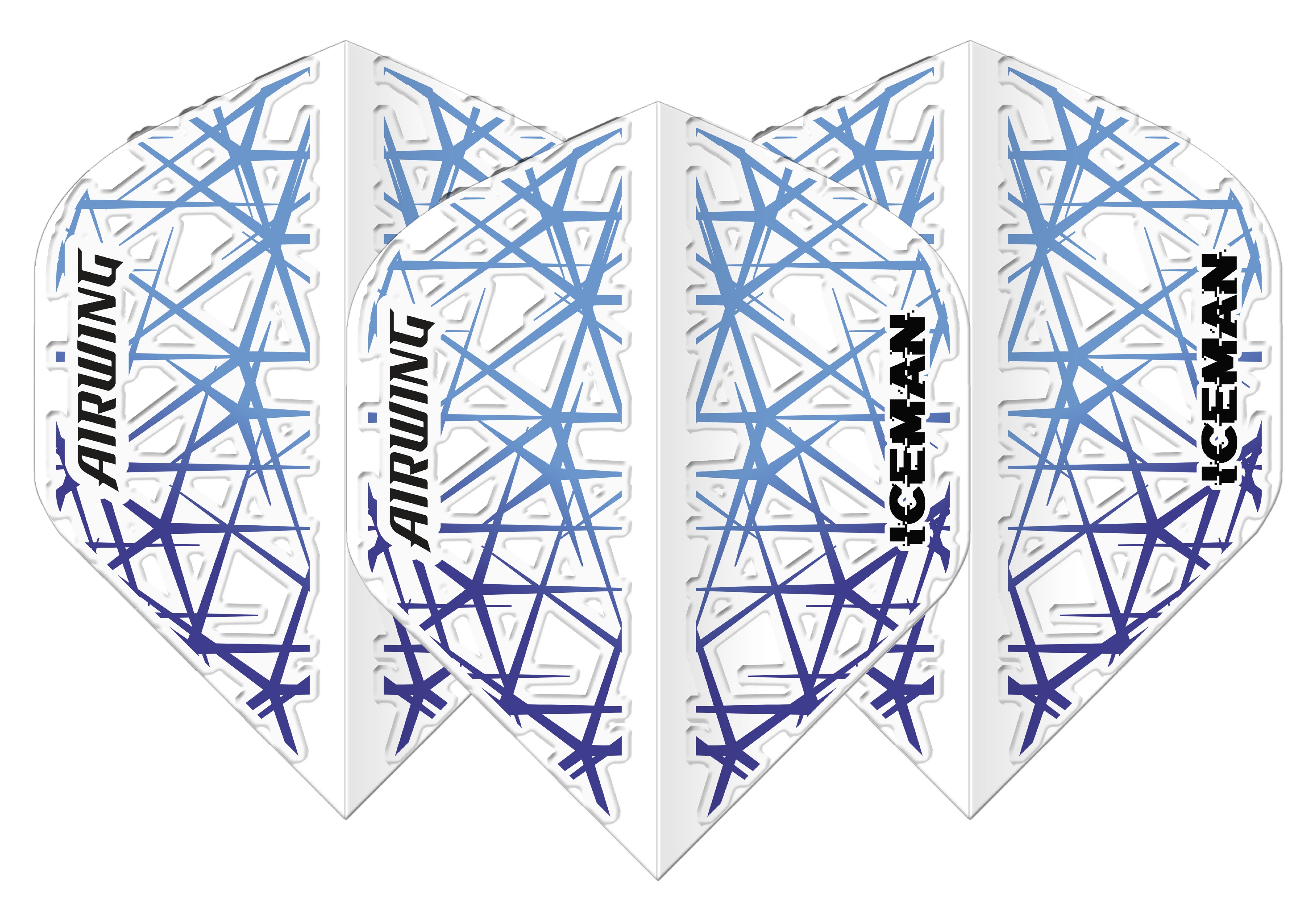 Red Dragon Airwing Moulded Flights - Gerwyn Price - Iceman - White & Blue - Standard Dart Flights