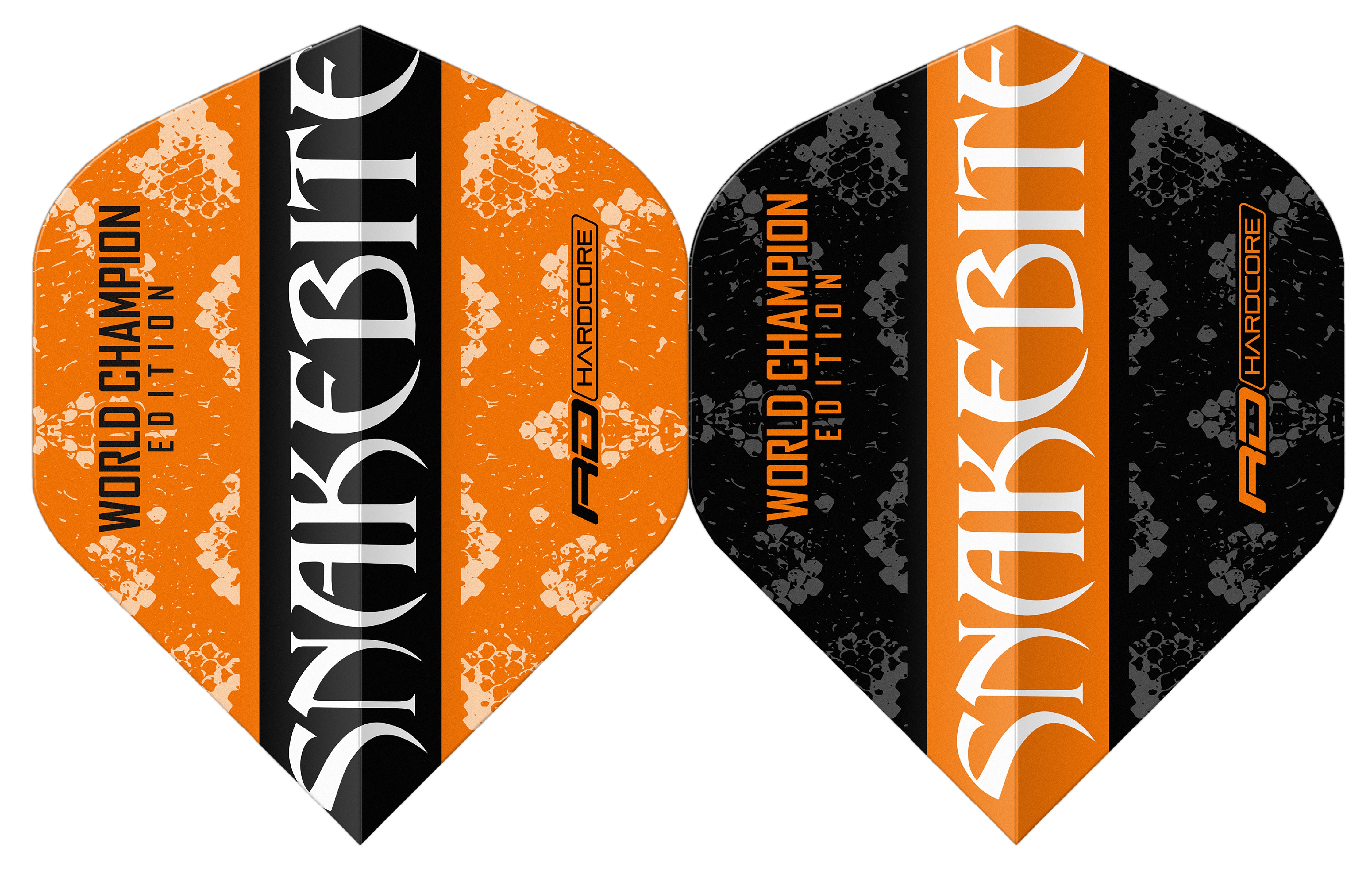 Red Dragon Peter Wright - Snakebite - Yin Yang - Orange & Black - Standard Dart Flights