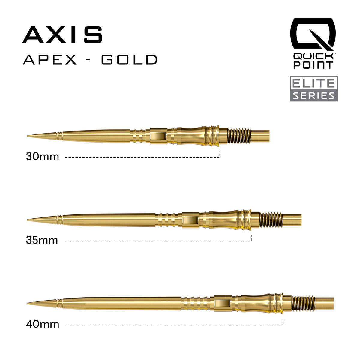 Harrows Apex Axis - Elite Series Quick Point - 30mm 35mm 40mm