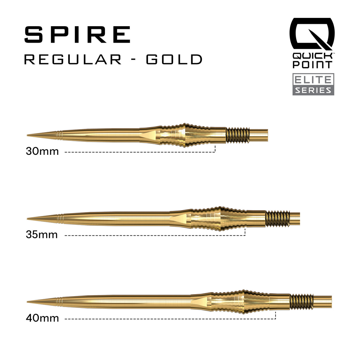 Harrows Spire - Elite Series Quick Point - 30mm 35mm 40mm