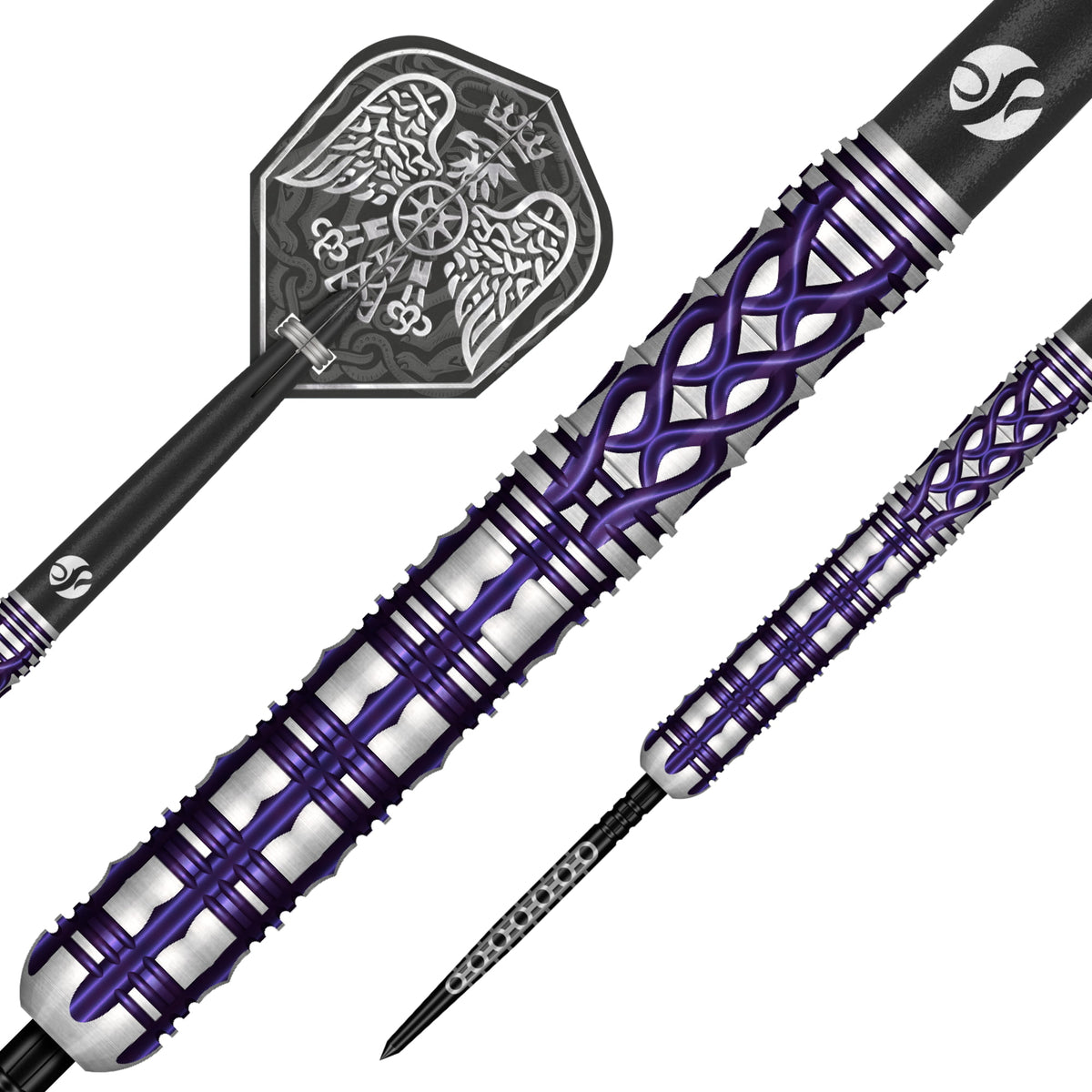 Shot Goths Visara Steel Tip Dart Set - 90% Tungsten - Turbo Point - 22g 23g 24g