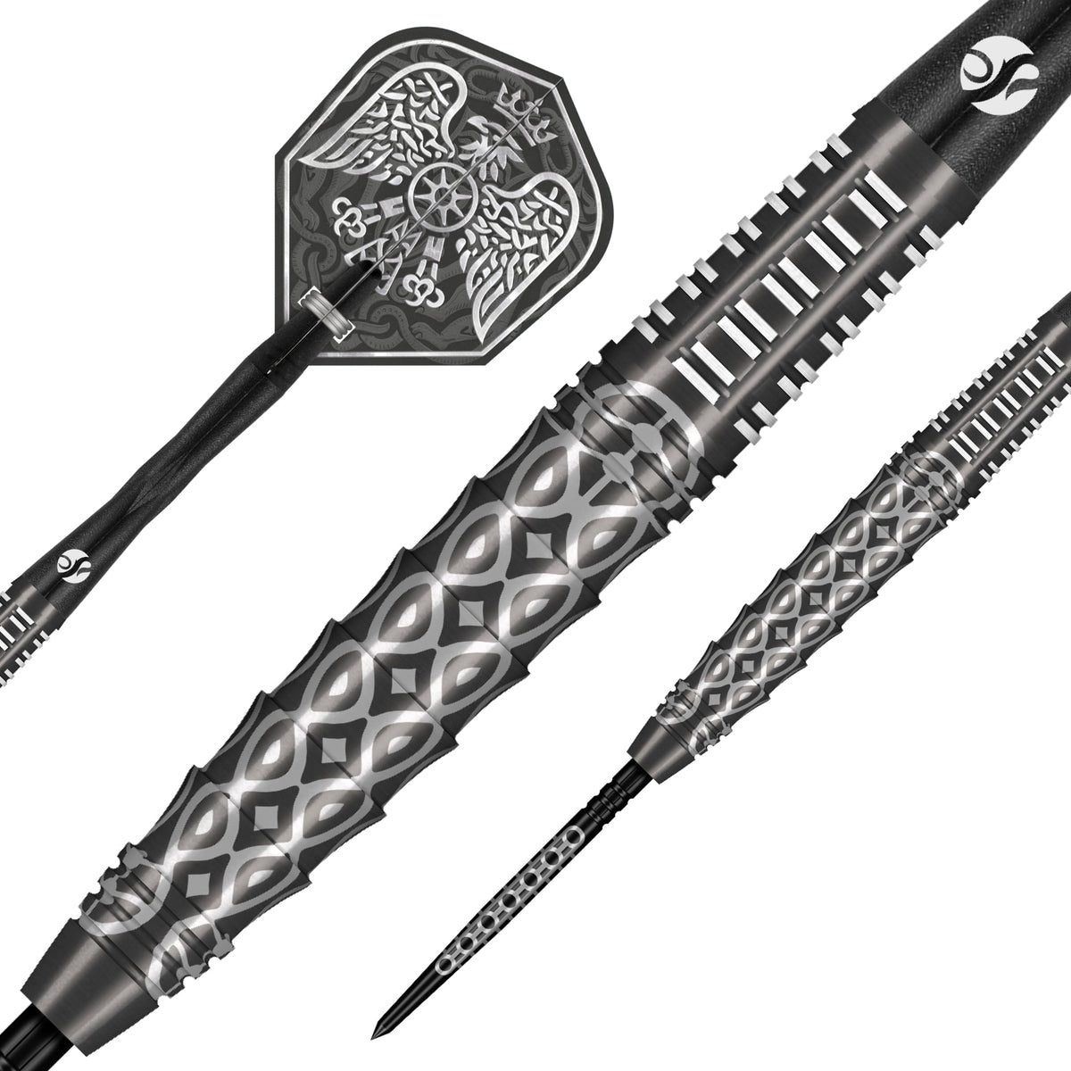 Shot Goths Wulfaz Steel Tip Dart Set - 90% Tungsten - Turbo Point - 23g 24g 25g