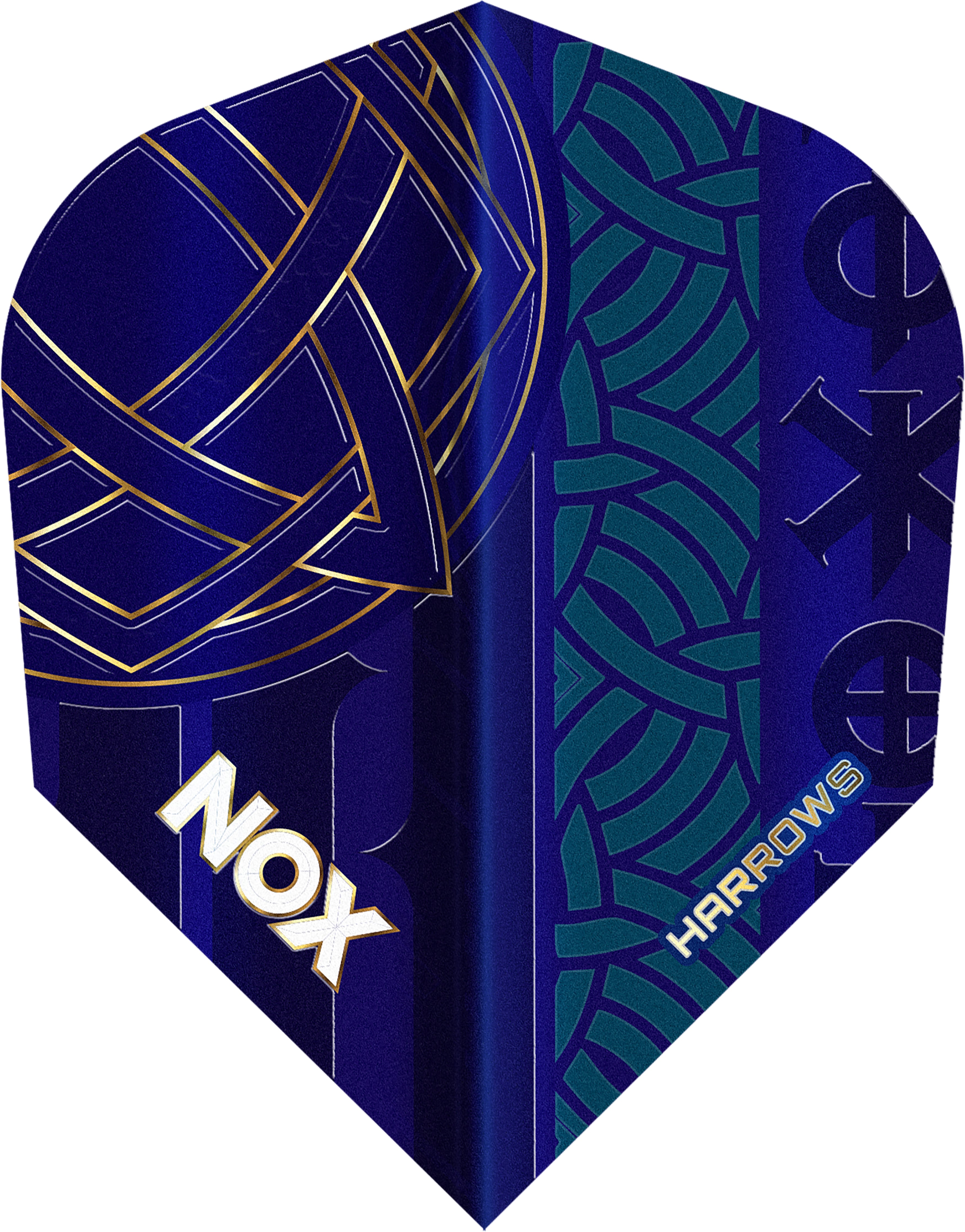 Harrows Nox Dart Flights - No6 Standard Shape - Blue