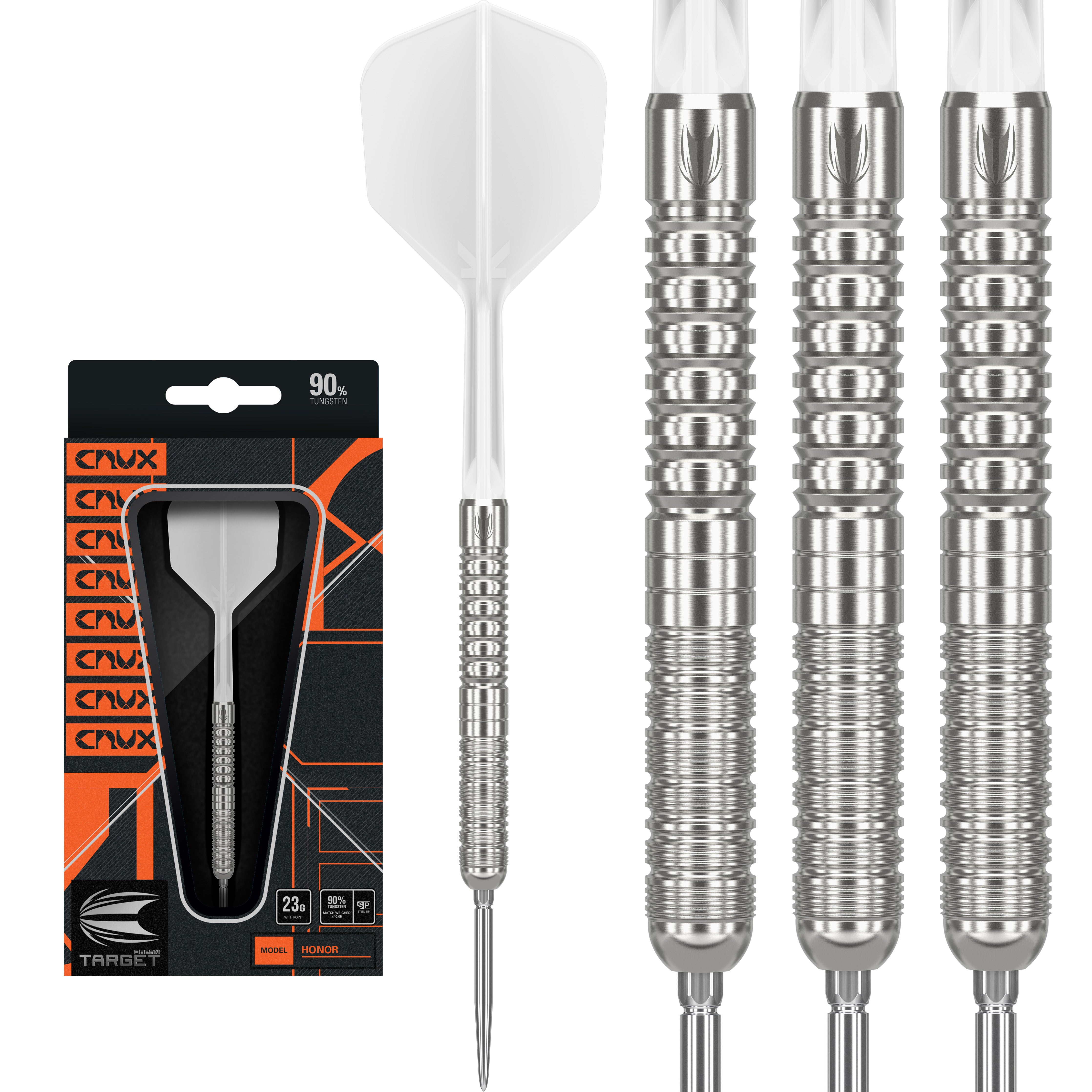 Target Crux Japan Honor SP Steel Tip Darts 2024 - 90% Tungsten - 23g