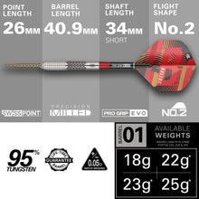 Target Stephen Bunting Gen 5 95% Tungsten SP Steel Tip Darts 2024 - 18g 22g 23g 25g