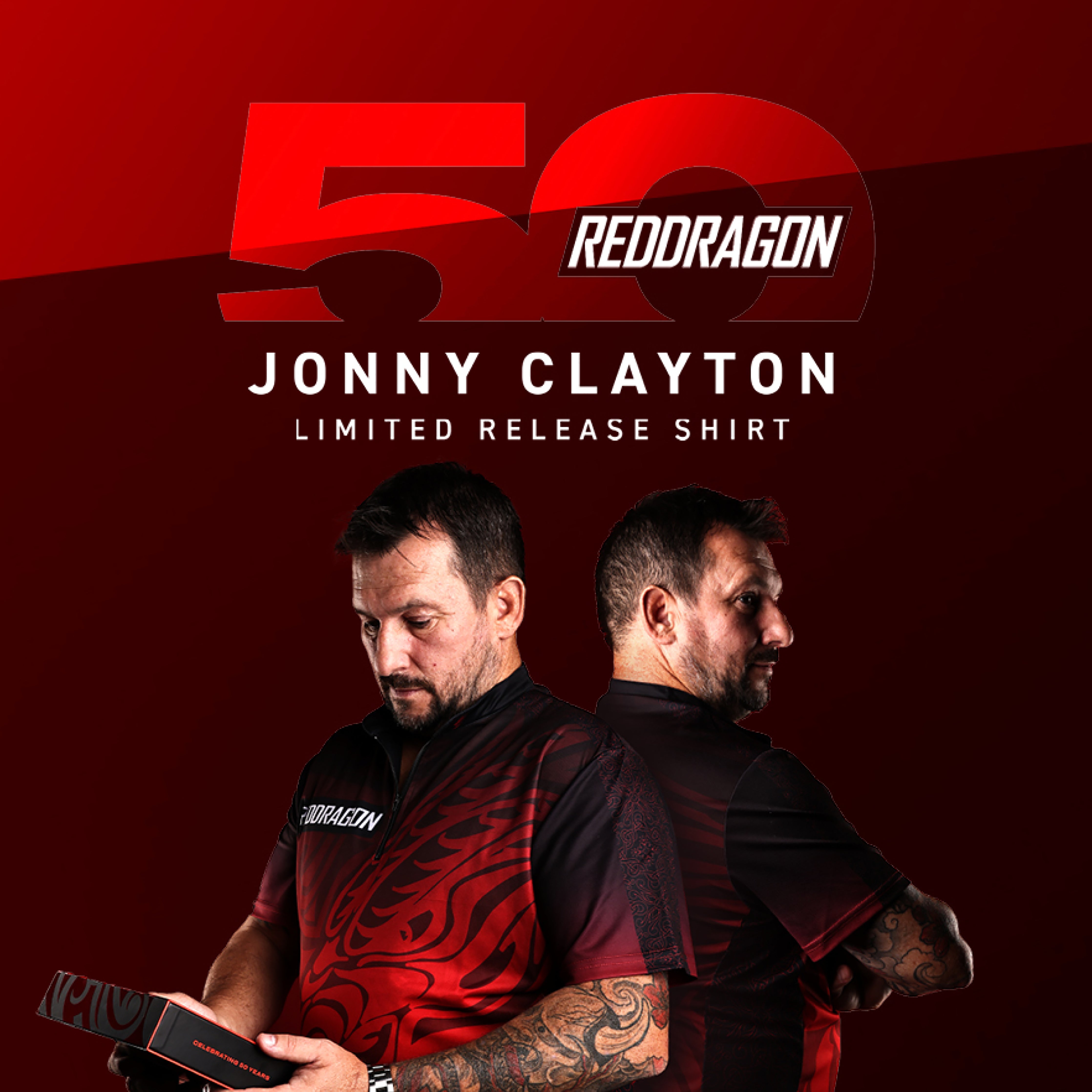 Red Dragon Jonny Clayton Player Limited Edition Tour Polo Dart Shirt
