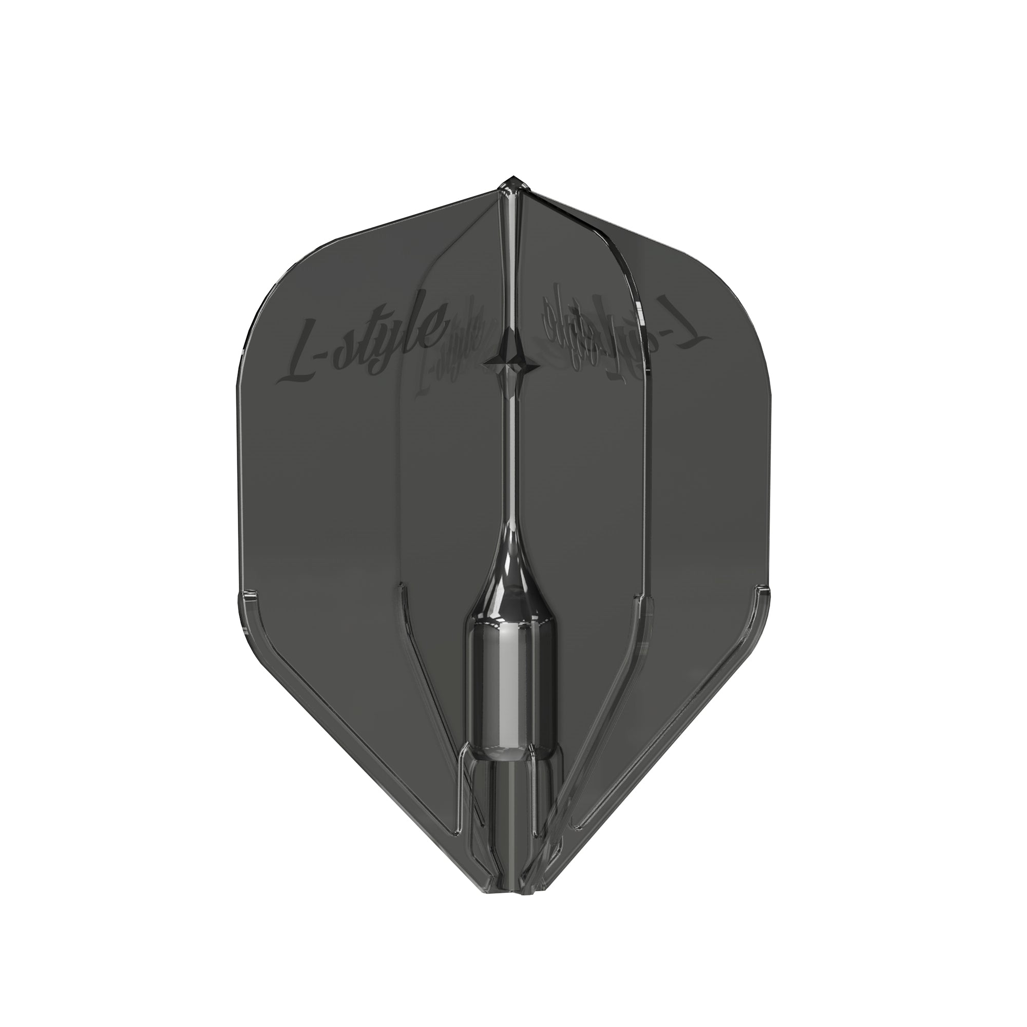 L-Style - EZ - L3 - Fantom Dart Flights - Integrated Champagne Rings - Clear Black