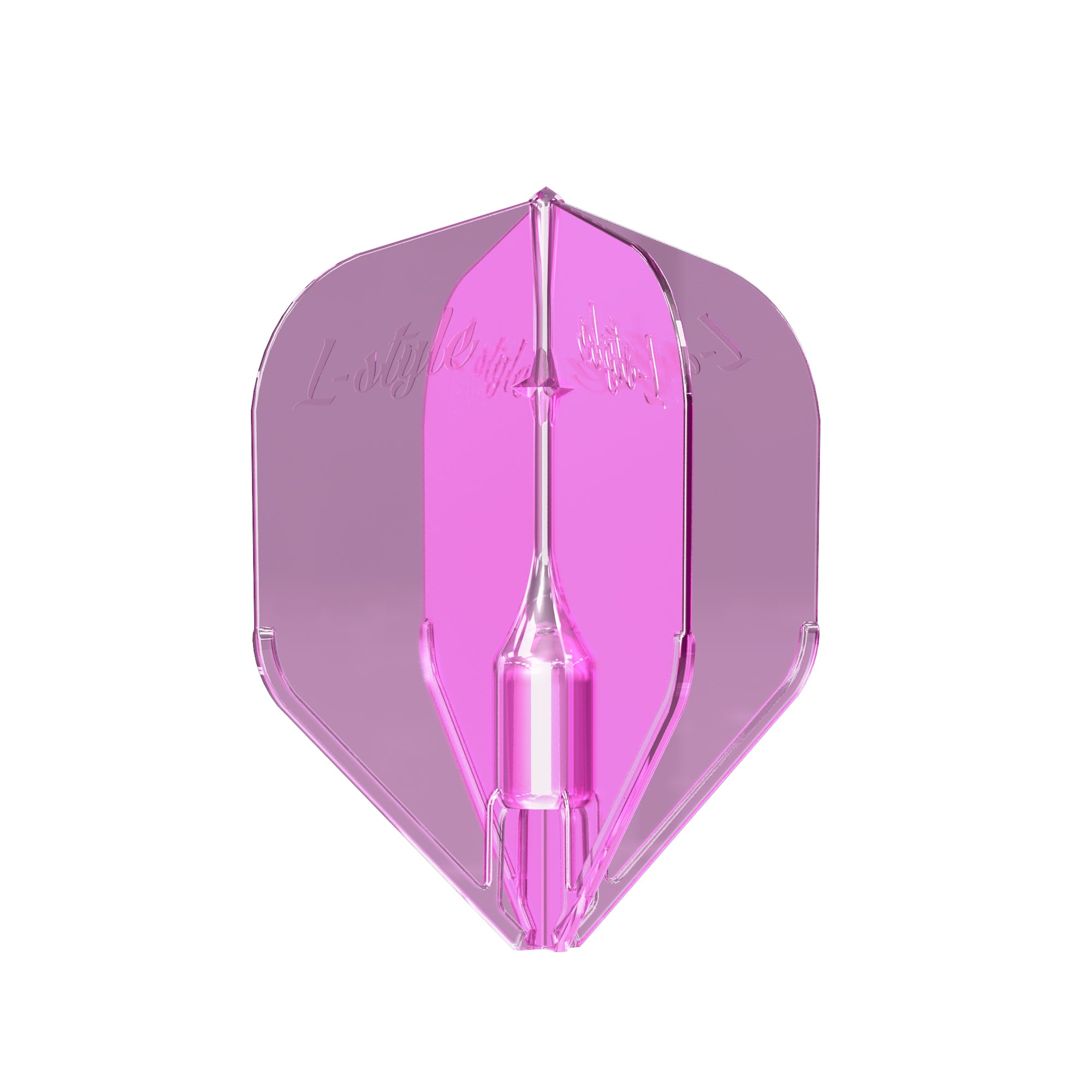 L-Style - EZ - L3 - Fantom Dart Flights - Integrated Champagne Rings - Clear Pink