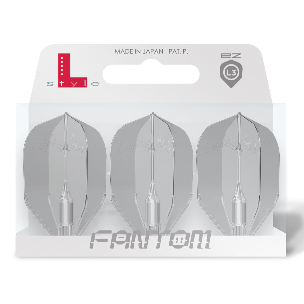 L-Style - EZ - L3 - Fantom Dart Flights - Integrated Champagne Rings - Clear