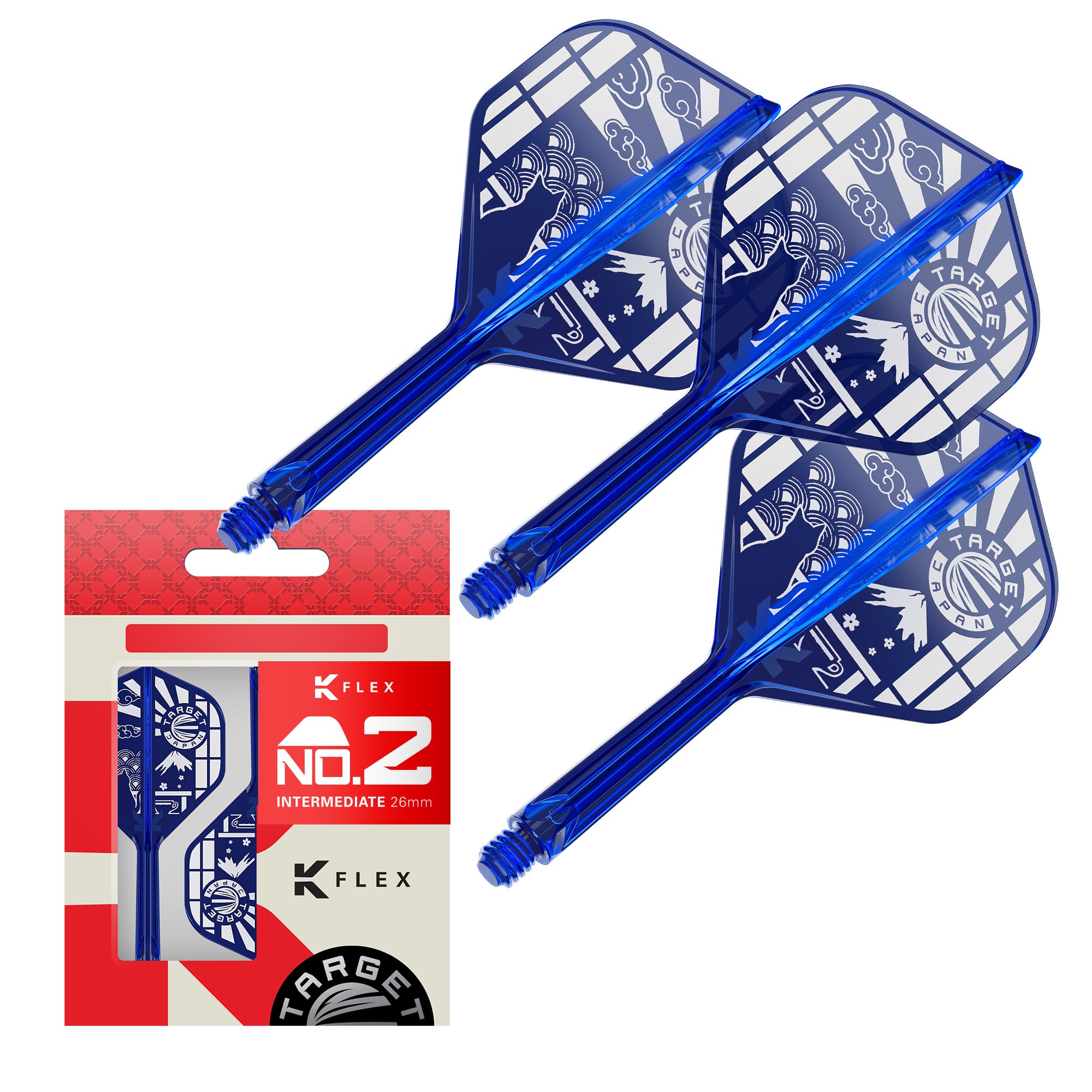 Target Japan - K-Flex Blue Limited Edition - No2 Shape - Flight & Shaft System