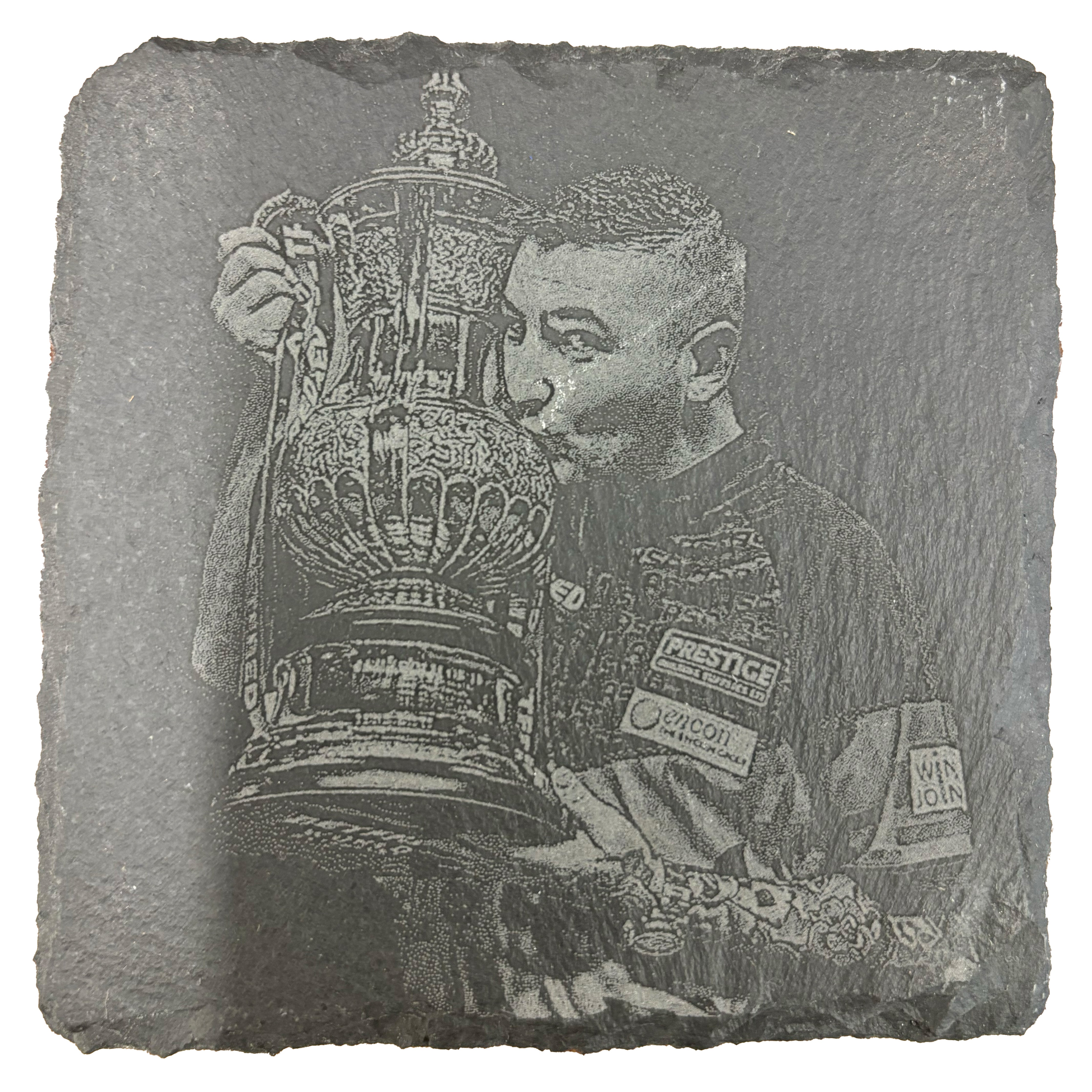 Slate Coaster - Nathan 'The Asp' Aspinall